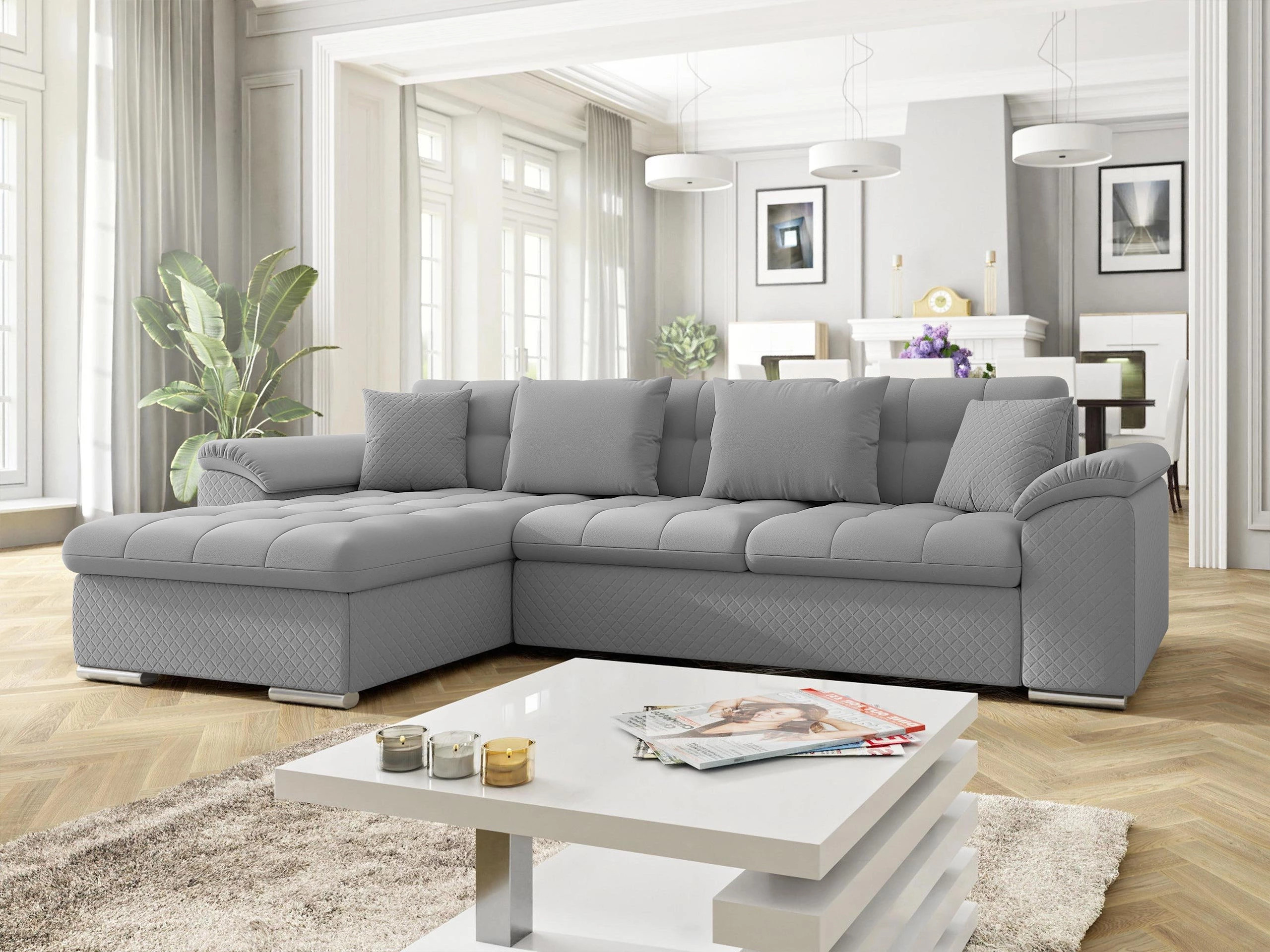 Stūra dīvāns Comfivo Mica (Uttario Velvet 2972-U03 + Uttario Velvet 2972)