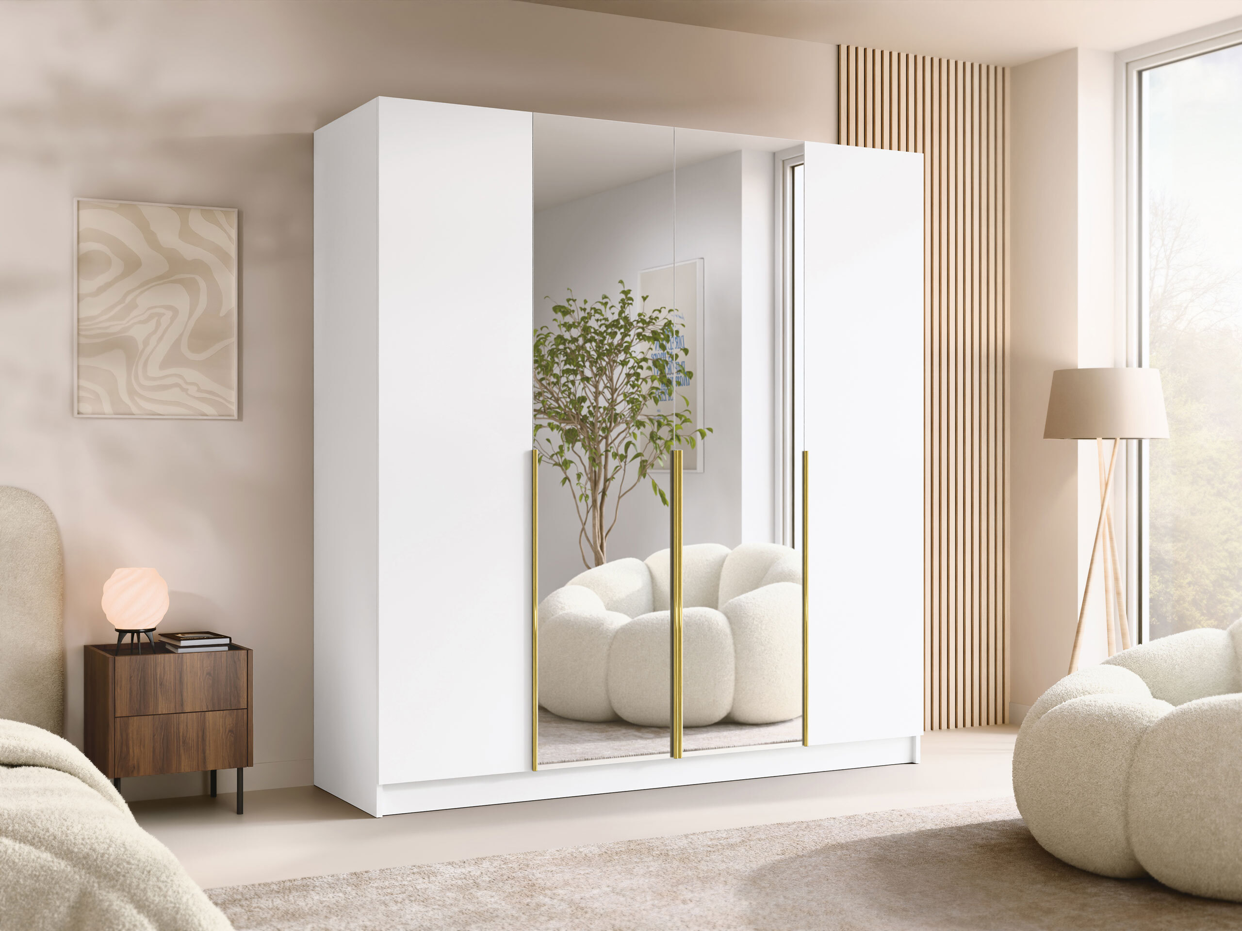 Skapis Closico Navor II (Balts)