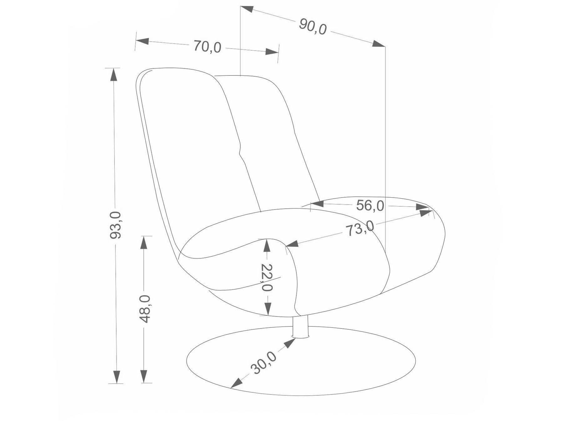 Atpūtas krēsls Houston 2126 (Kanēļkrāsa)