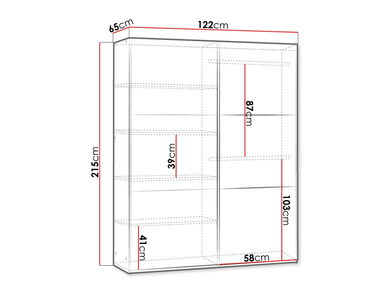 Skapis Honolulu 123 (Balts)