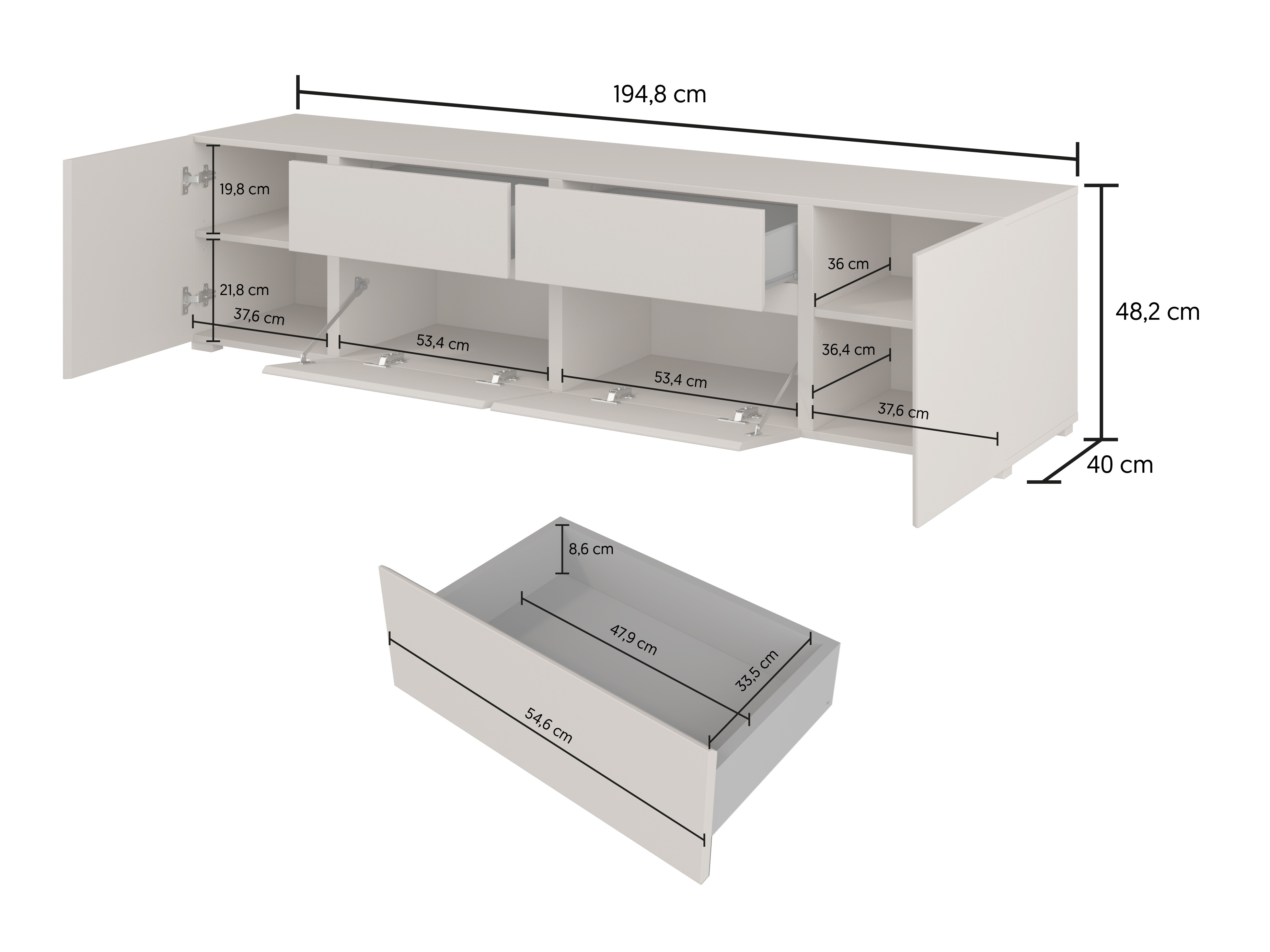 TV galds Elbleve 100 (Melns)