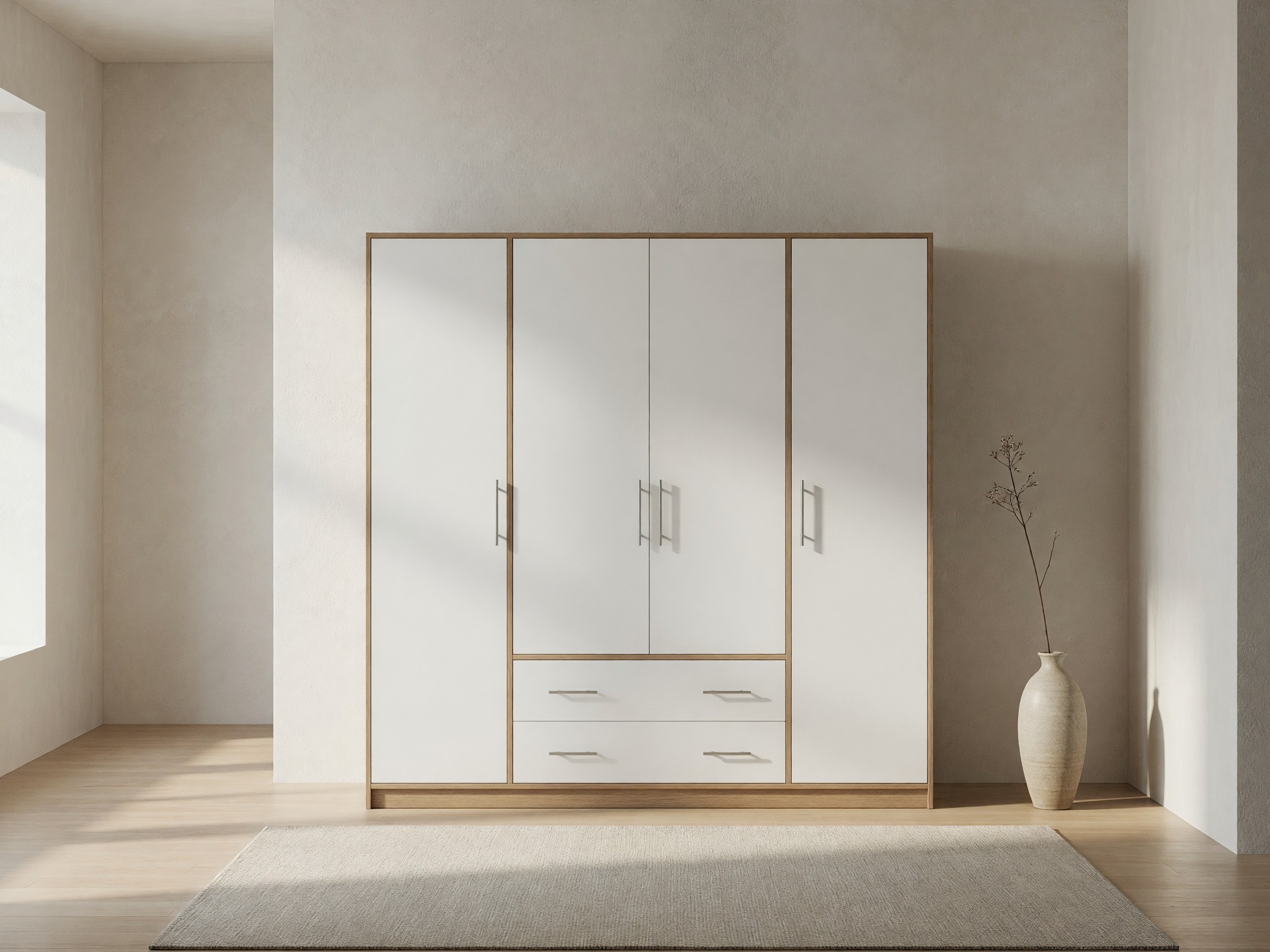 Skapis Cavmero 100 (Sonomas ozols + Balts)