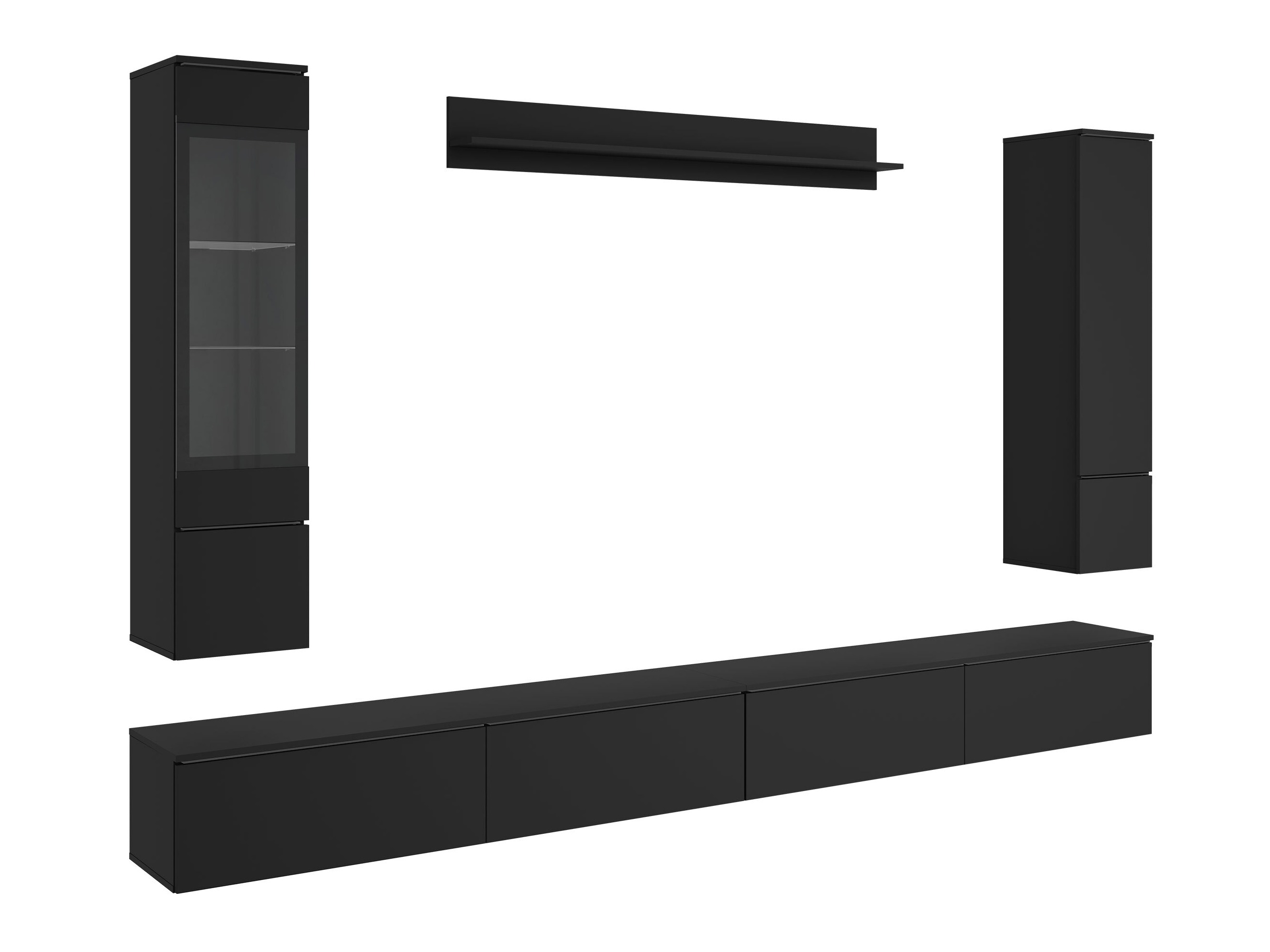 Viesistabas komplekts Mirfivo 110 (Melns)