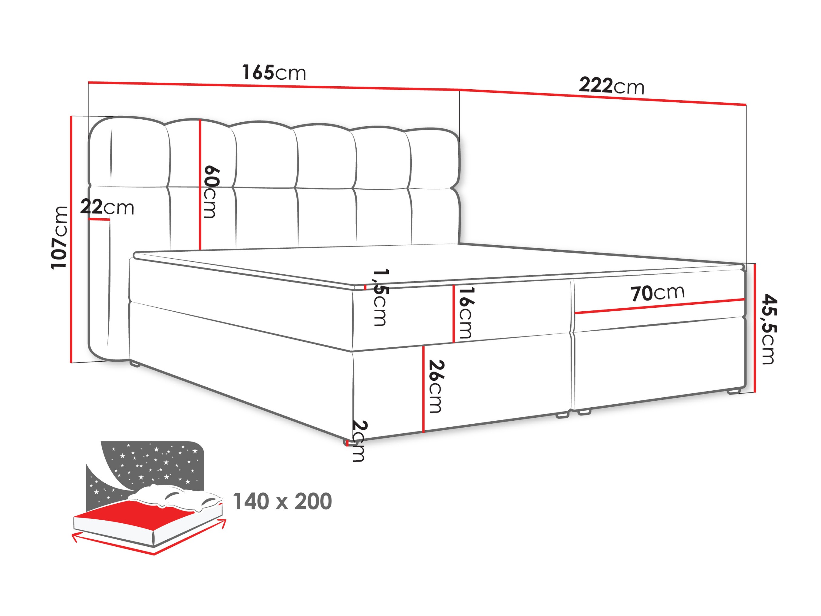 Kontinentālā gulta Stonecrest 113 (Lambi 12)