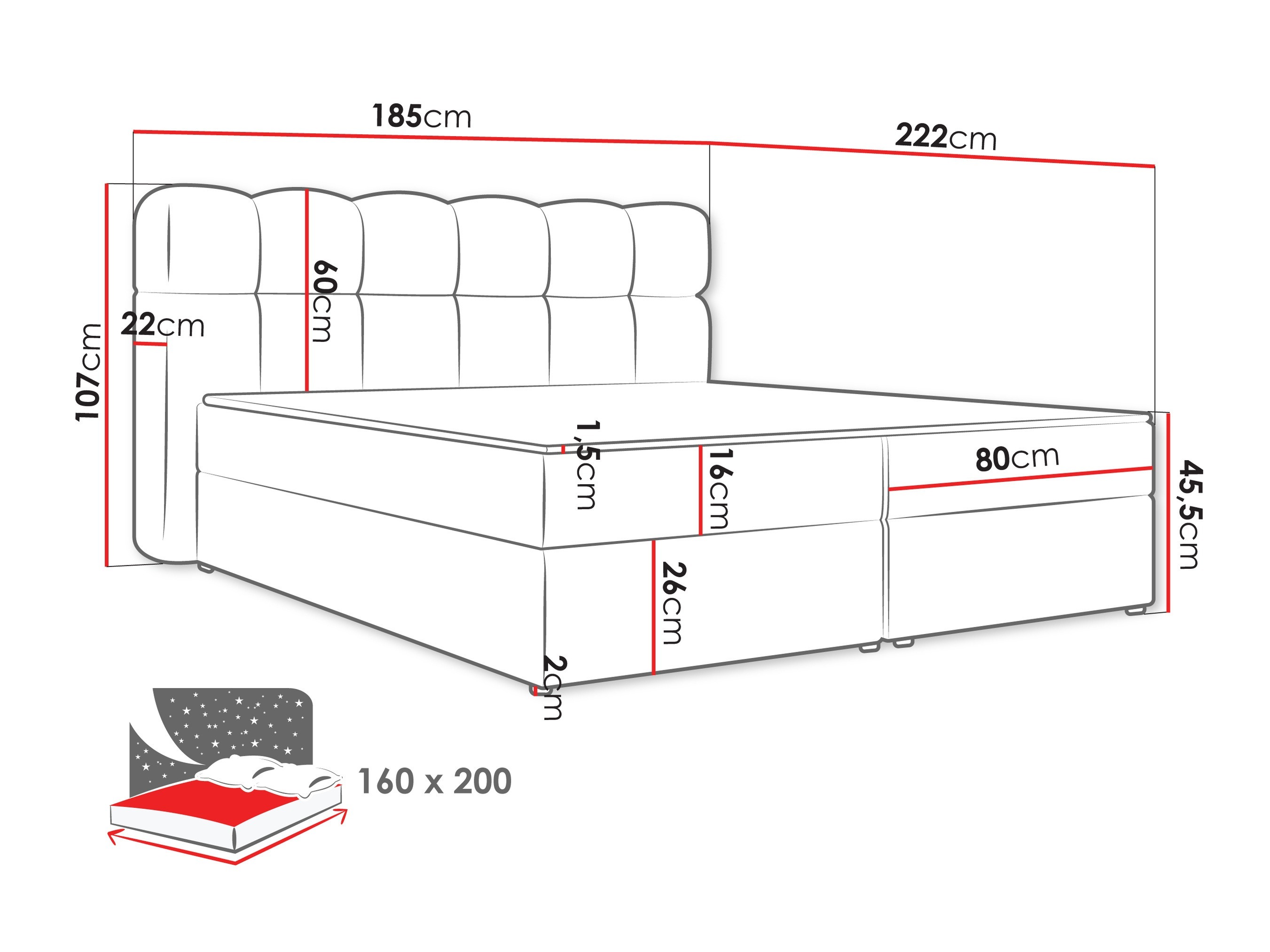 Kontinentālā gulta Stonecrest 113 (Lambi 11)