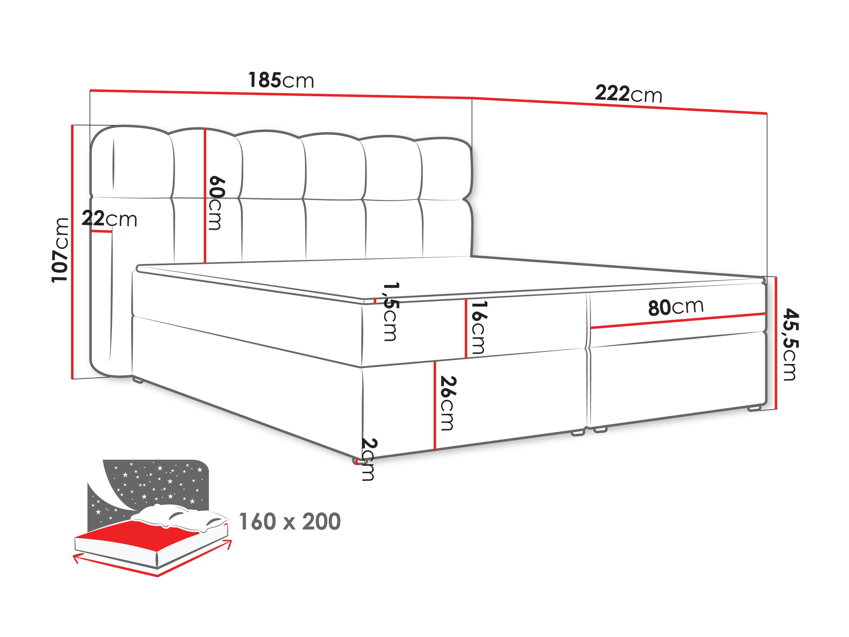 Kontinentālā gulta Stonecrest 113 (Lambi 12)