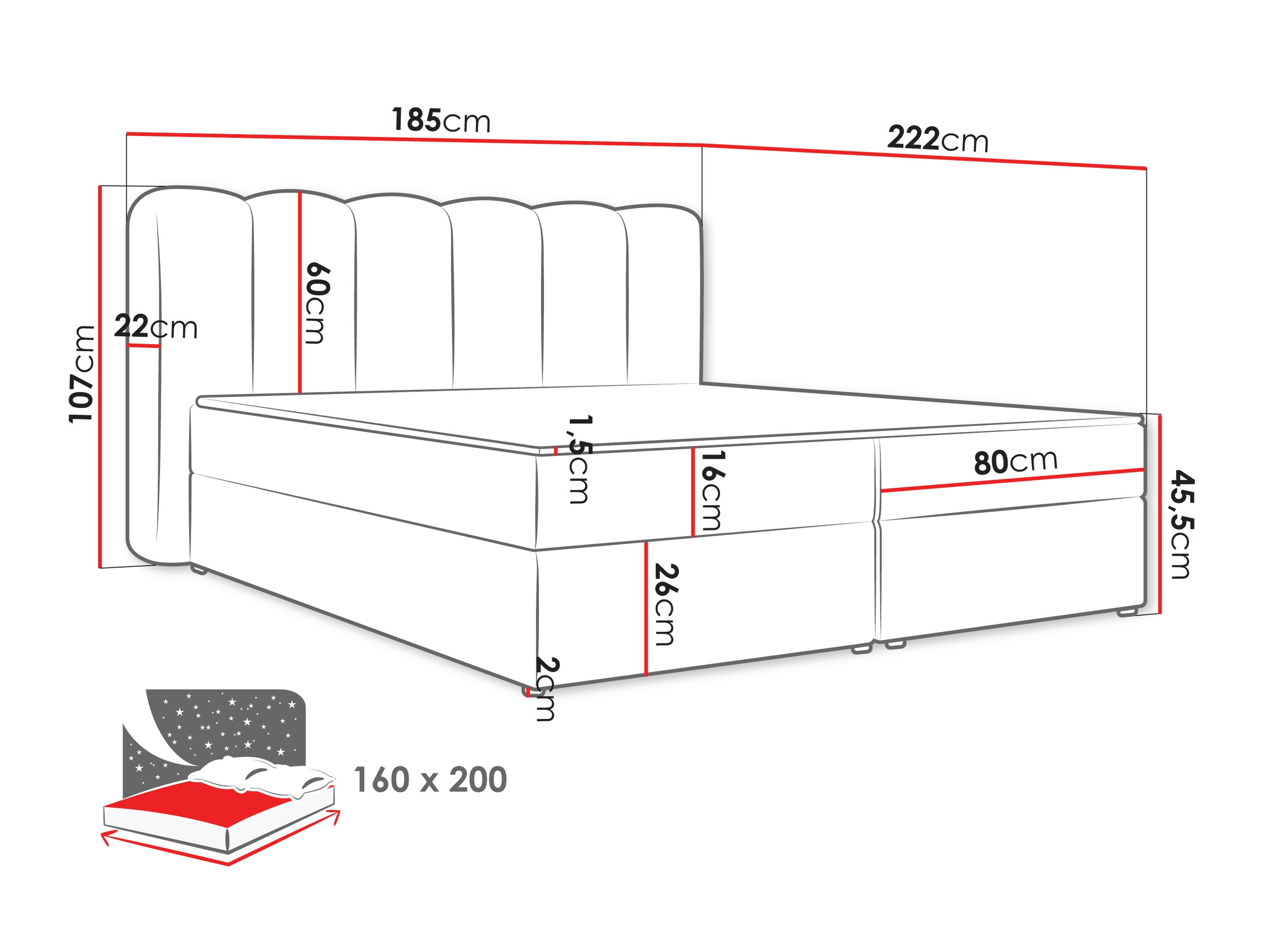 Kontinentālā gulta Stonecrest 112 (Lambi 03)