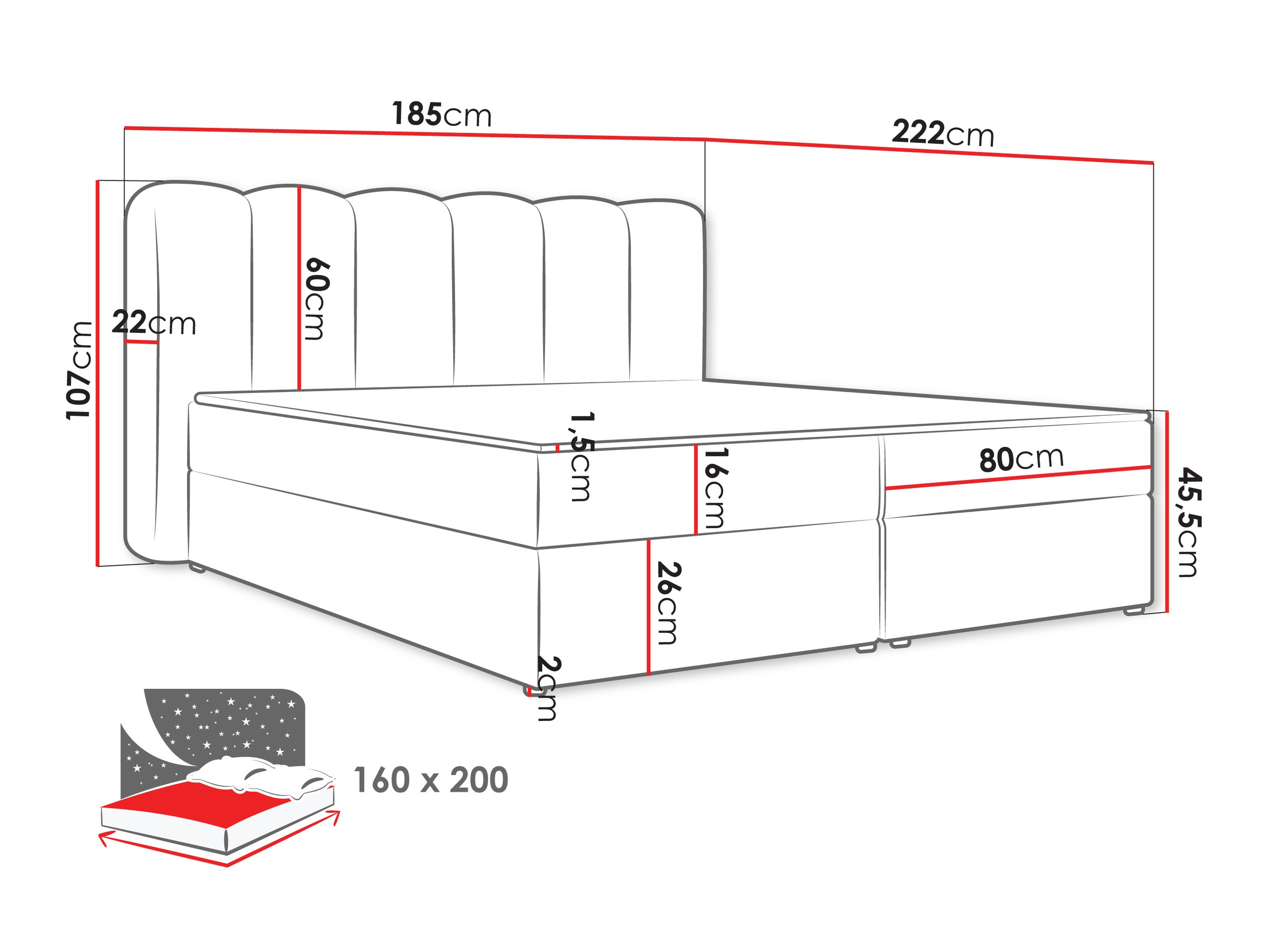 Kontinentālā gulta Stonecrest 112 (Lambi 04)