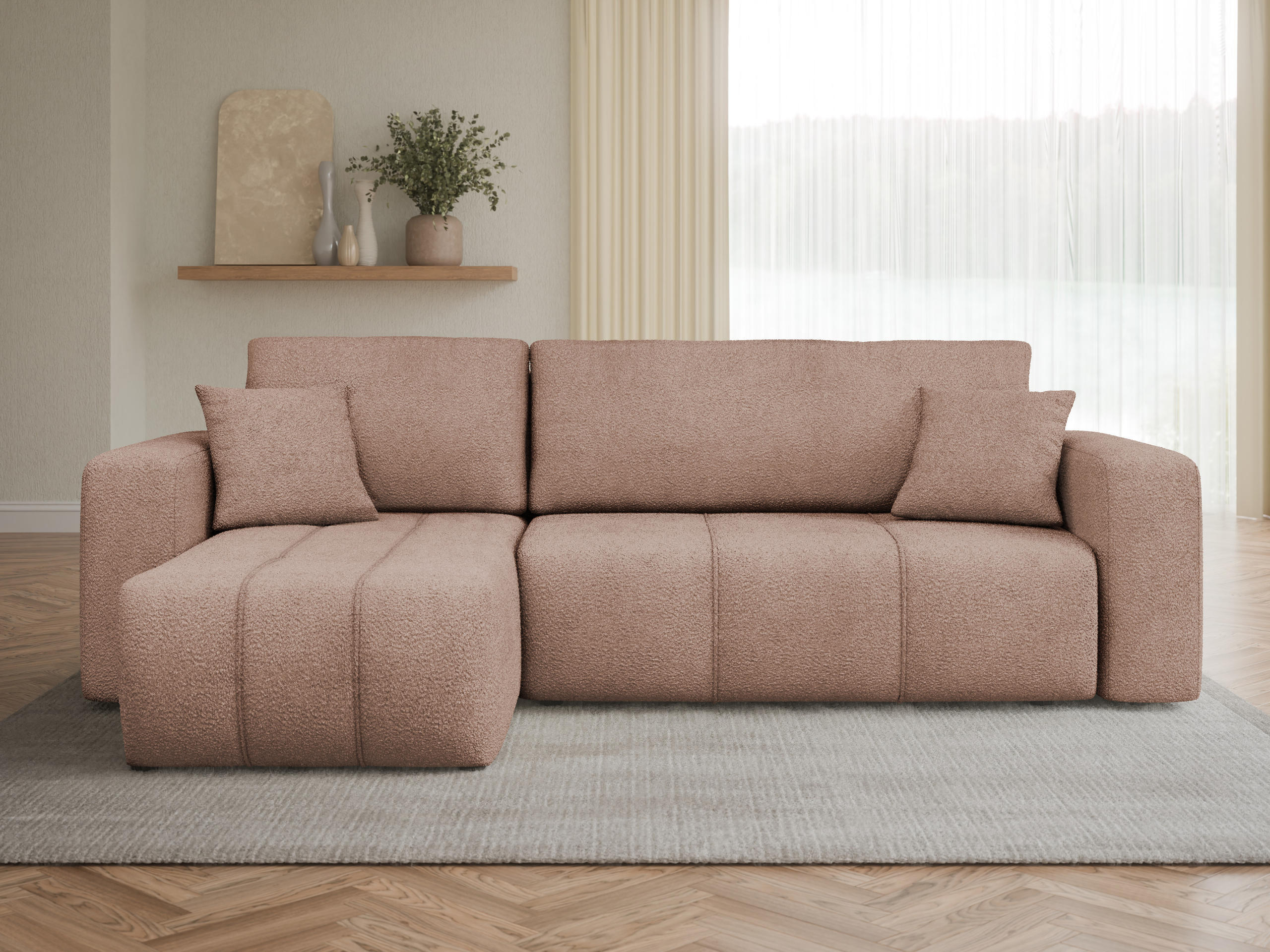 Stūra dīvāns Comfivo Laurus (Coral 45)