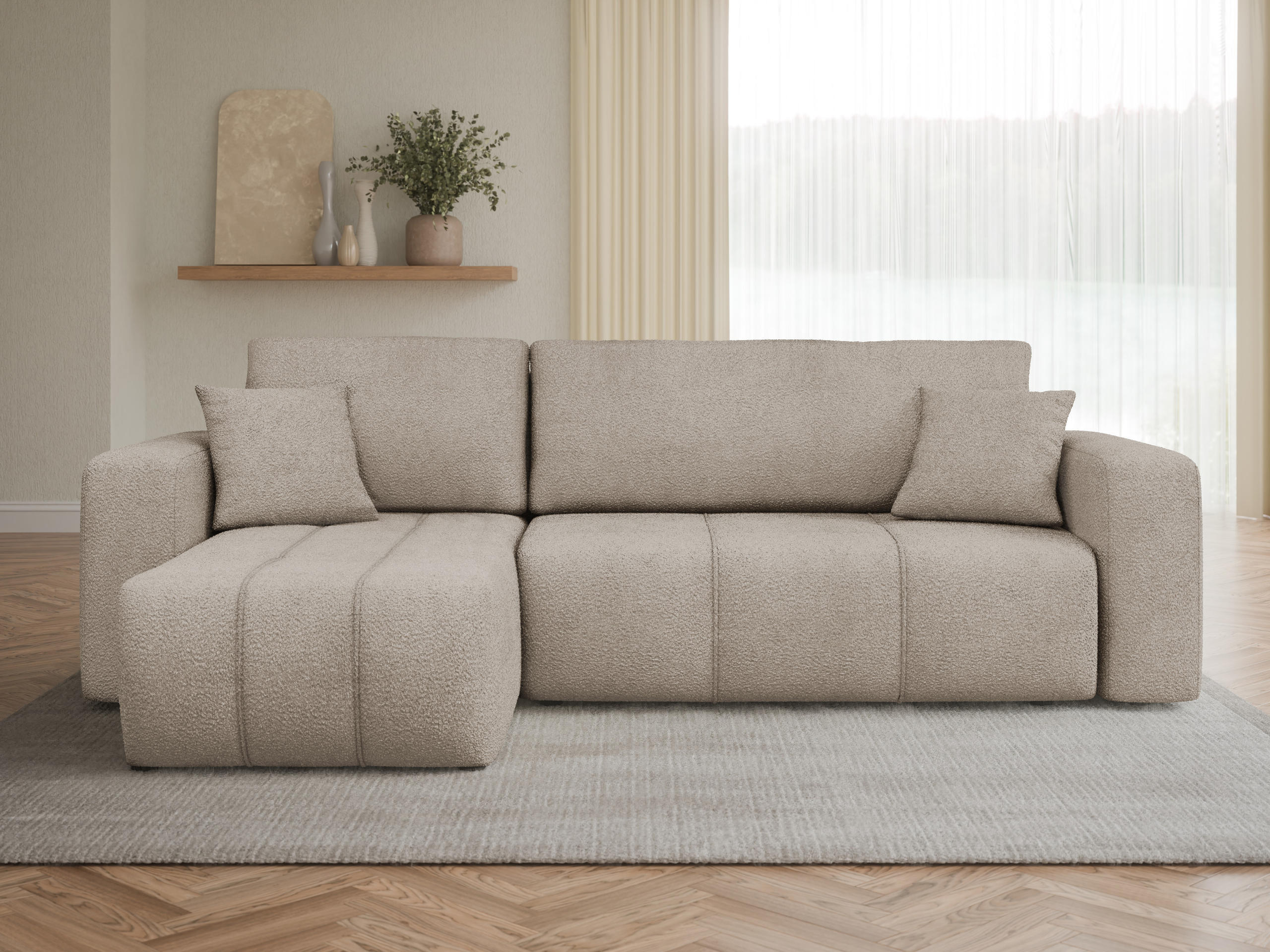 Stūra dīvāns Comfivo Laurus (Coral 50)