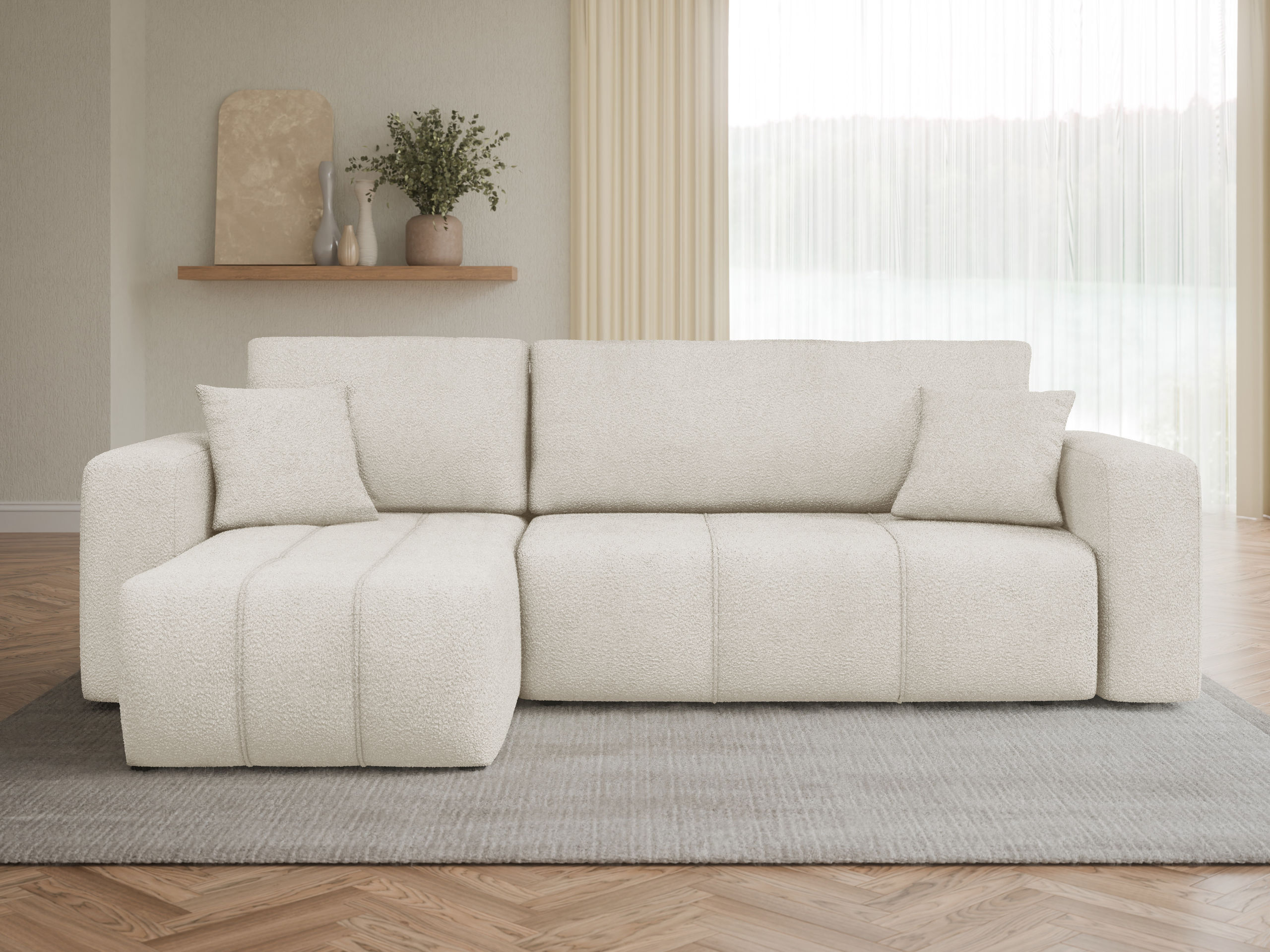 Stūra dīvāns Comfivo Laurus (Coral 65)