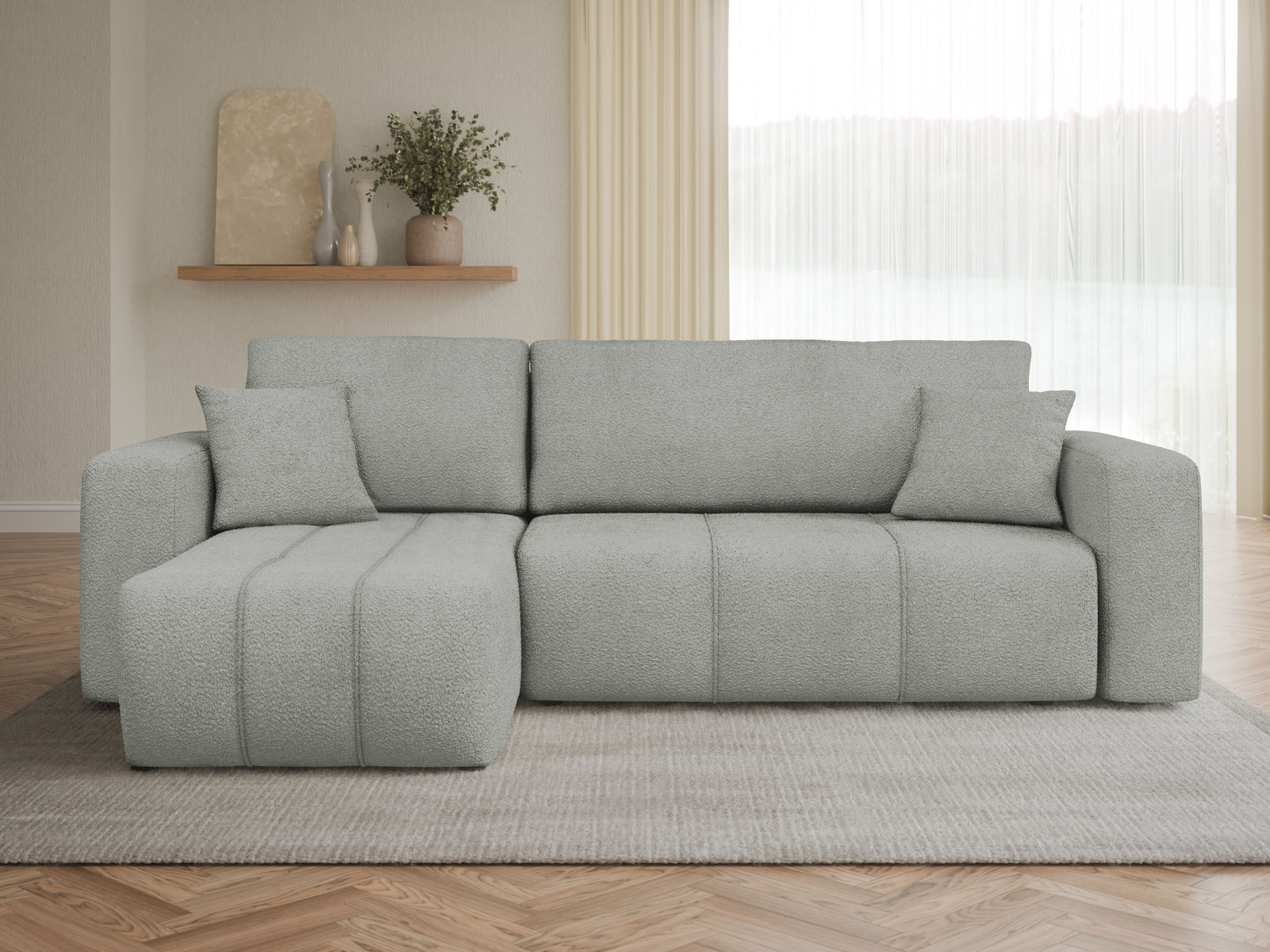 Stūra dīvāns Comfivo Laurus (Coral 75)