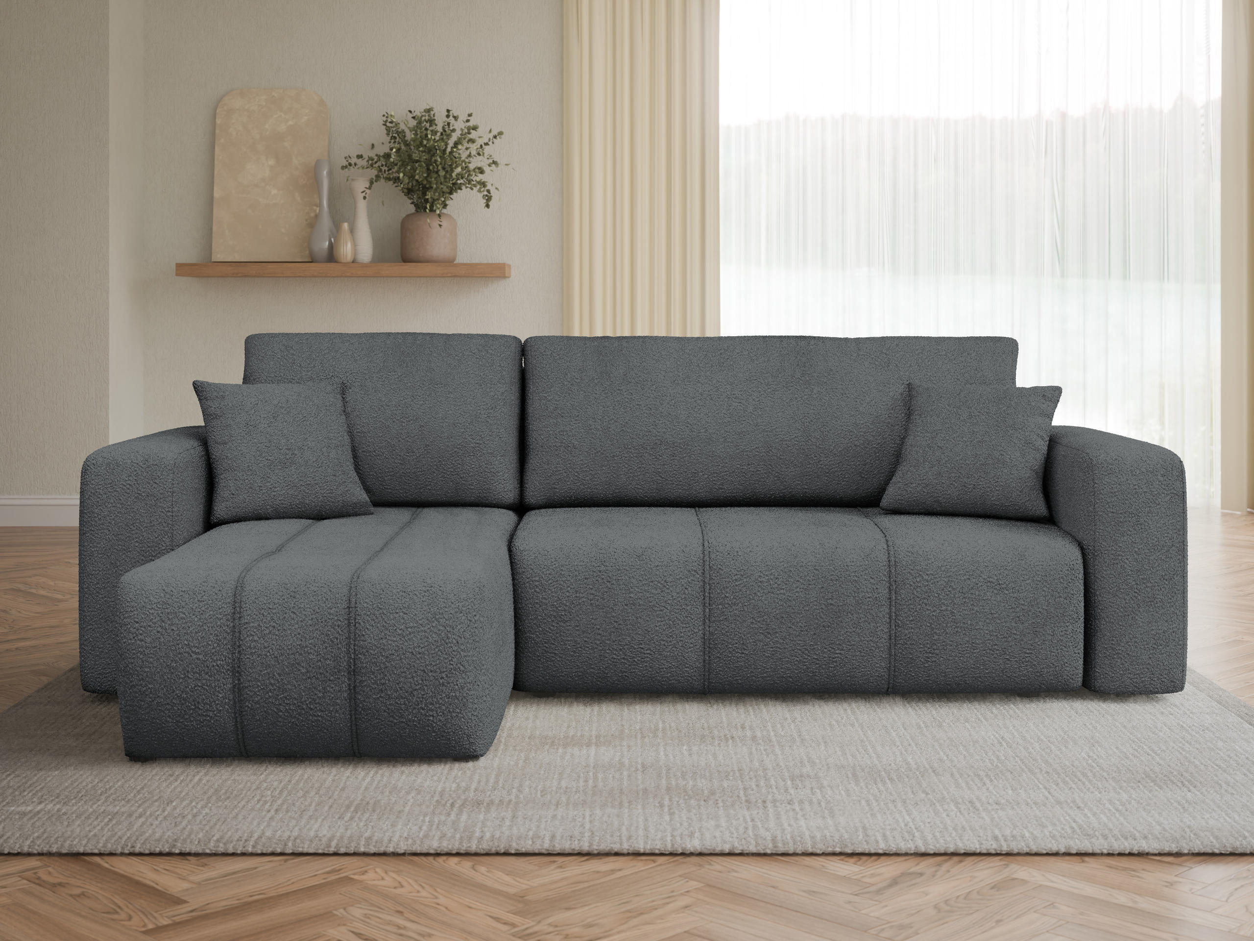 Stūra dīvāns Comfivo Laurus (Coral 80)
