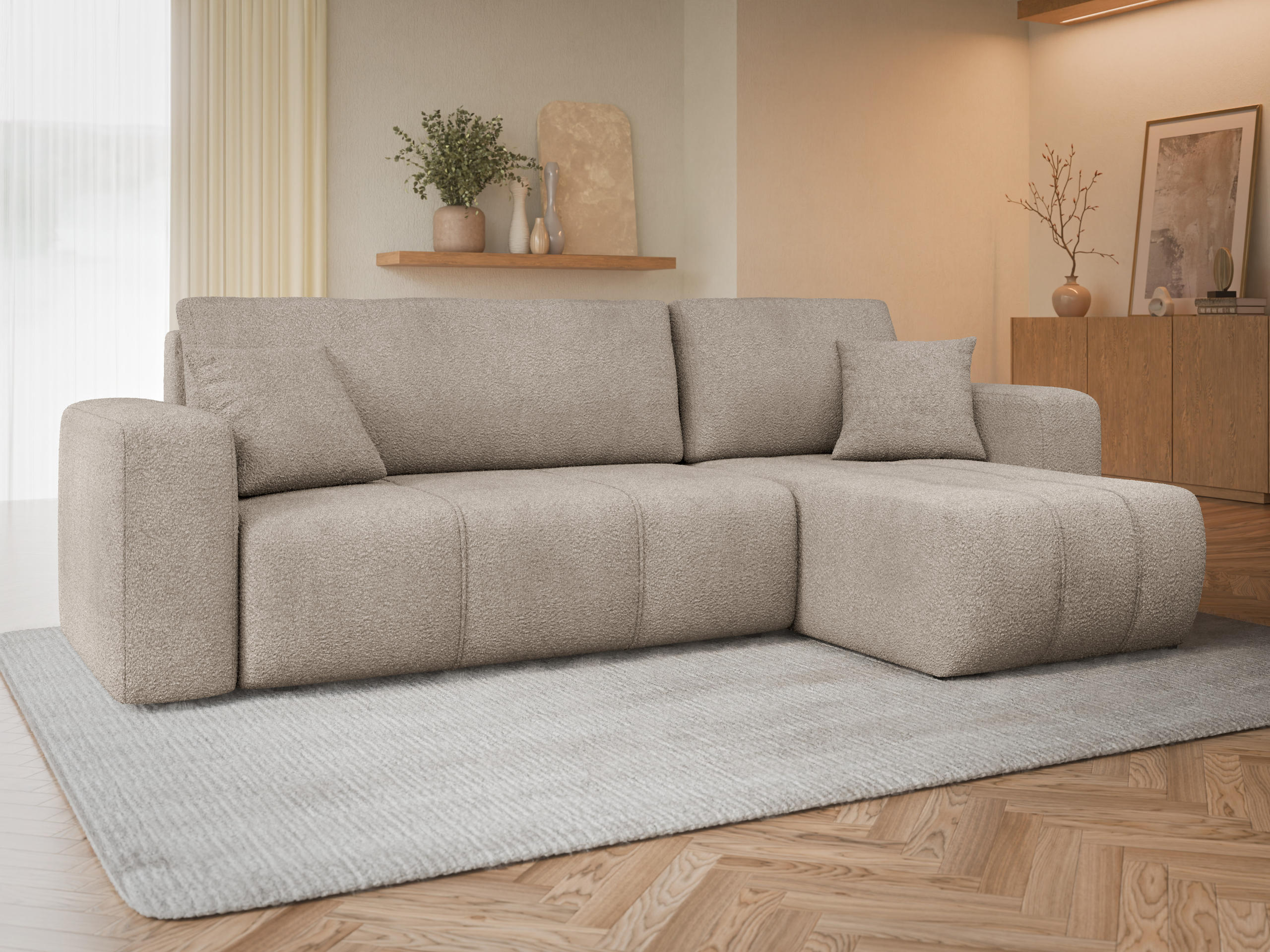 Stūra dīvāns Comfivo Laurus (Coral 50)