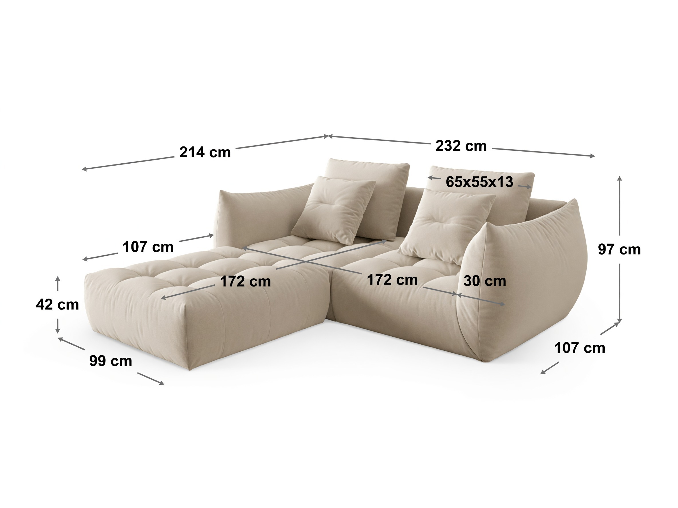 Moduļu stūra dīvāns Benorli 102 (Wind 77)