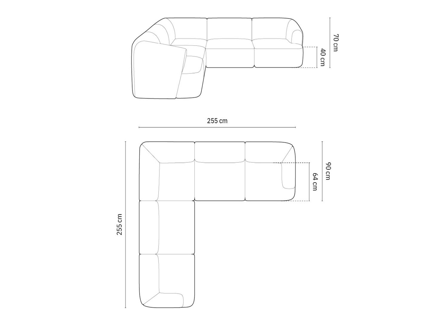 Stūra dīvāns Felrevu 106 (Moly 38)