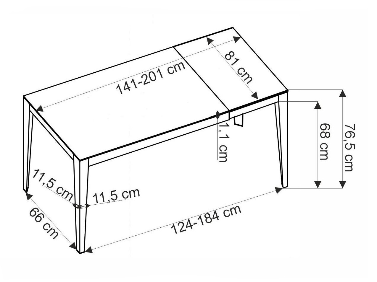 Galds Houston 2157 (Balts marmors)