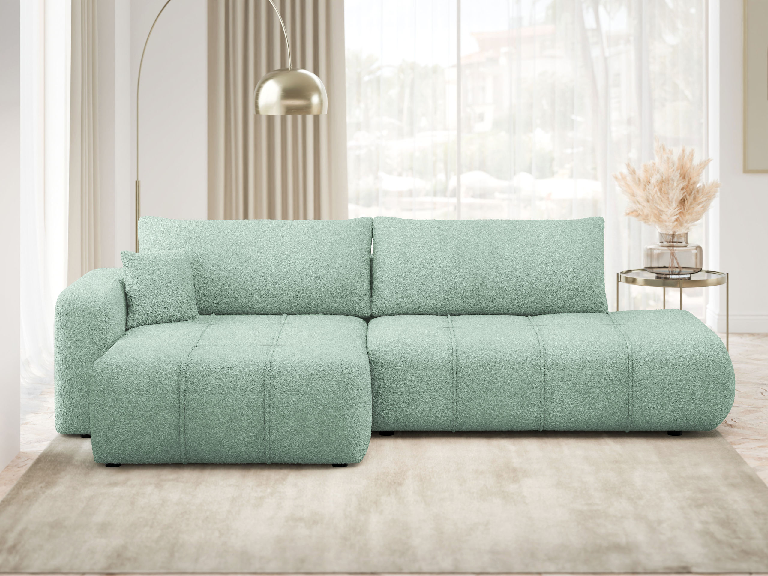 Stūra dīvāns Comfivo Laurus III (Coral 55)
