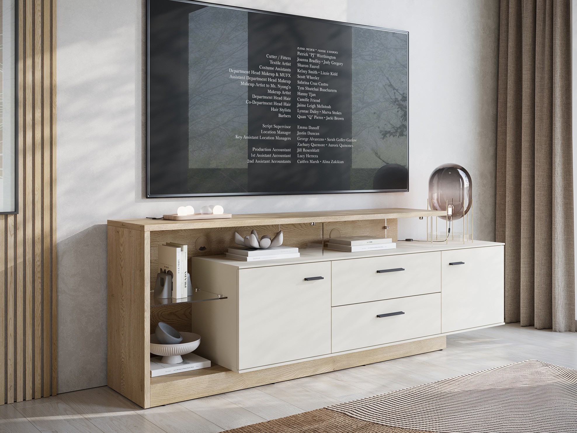 TV galds Avicoro 106 (Sonomas ozols + Kašmirs)
