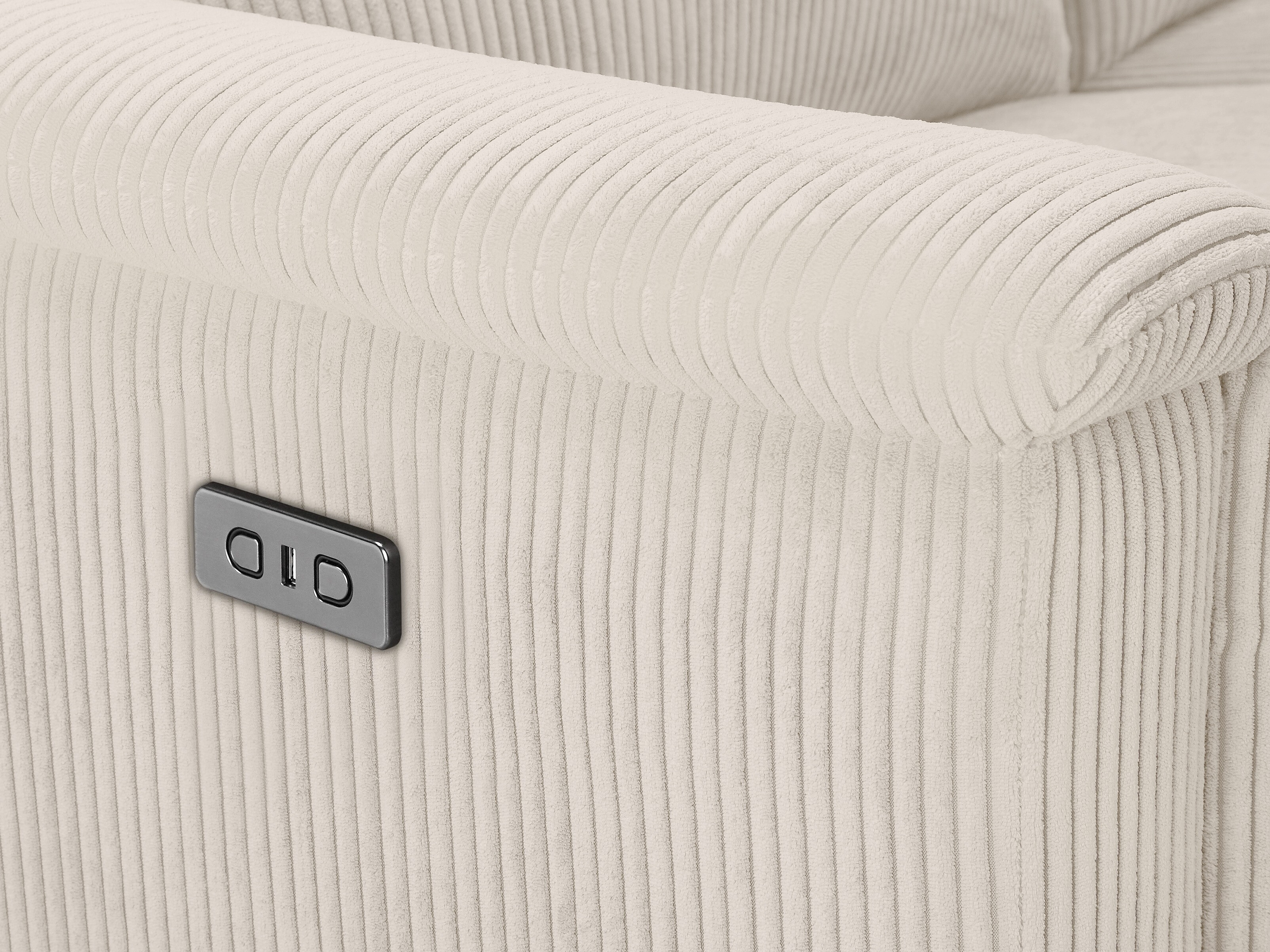 Stūra dīvāns reglaineris Evamare 105 (Krēms)