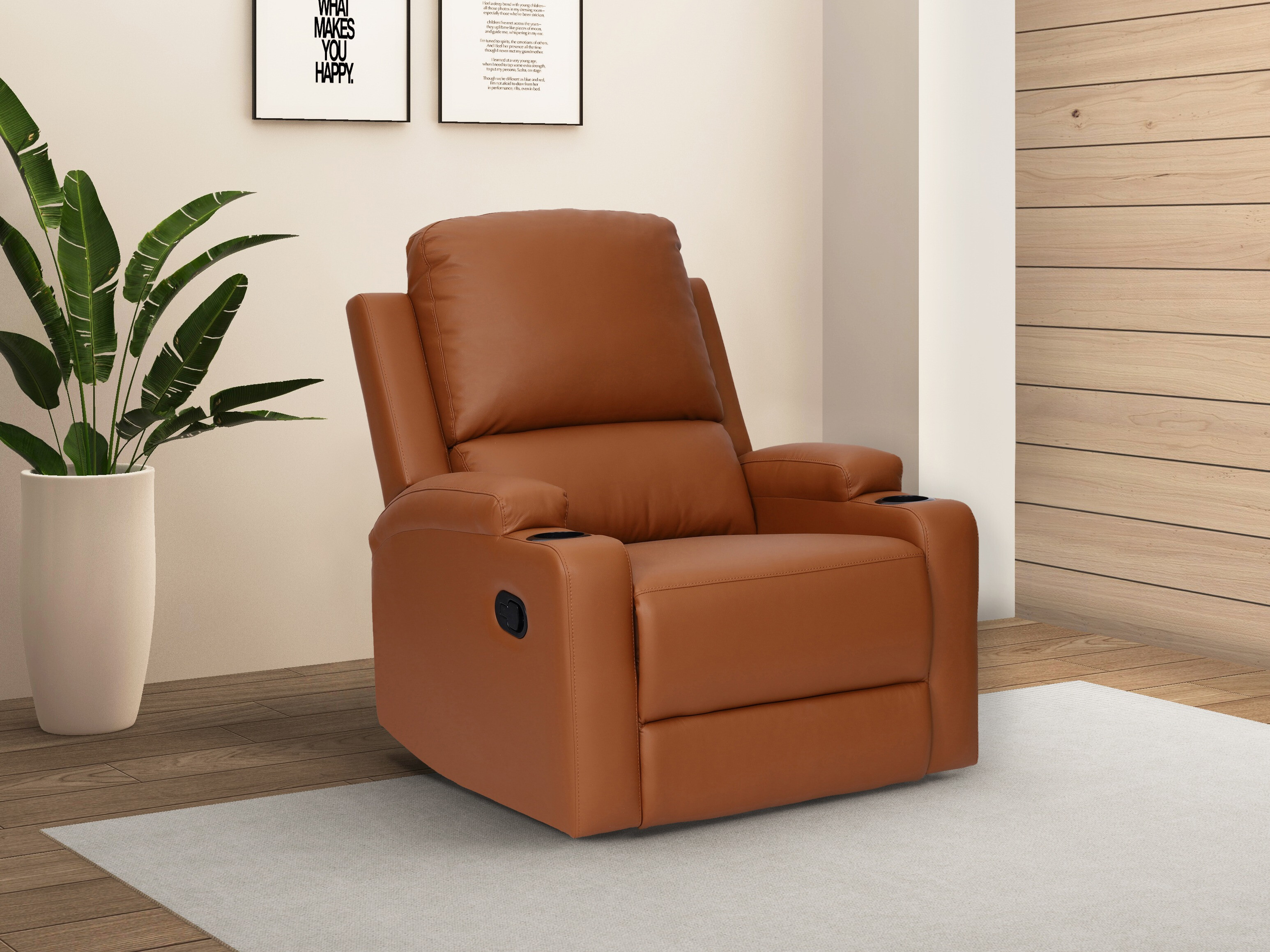 Atpūtas krēsls reglainer Denton 1565 (Oranžs)