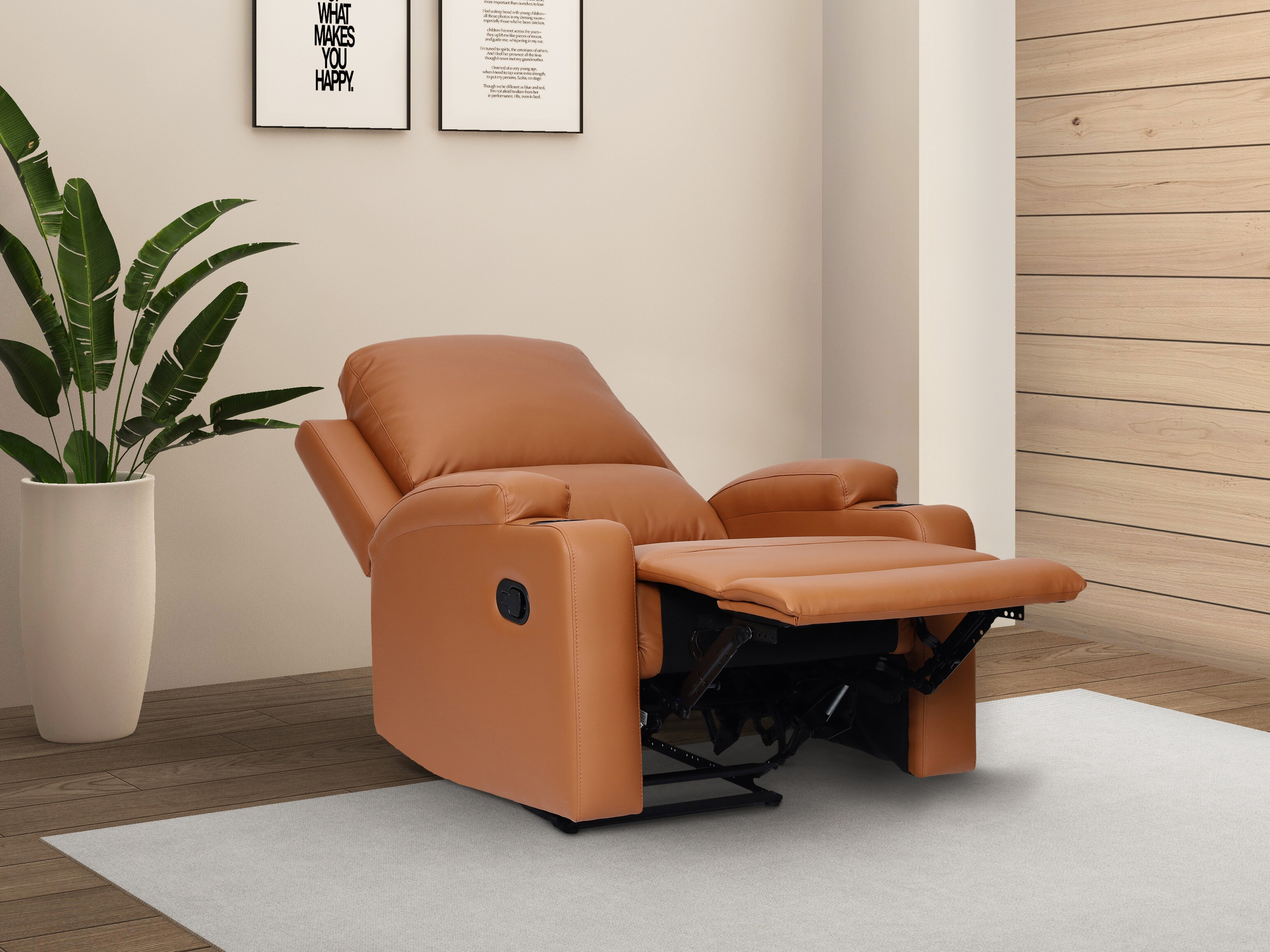 Atpūtas krēsls reglainer Denton 1565 (Oranžs)