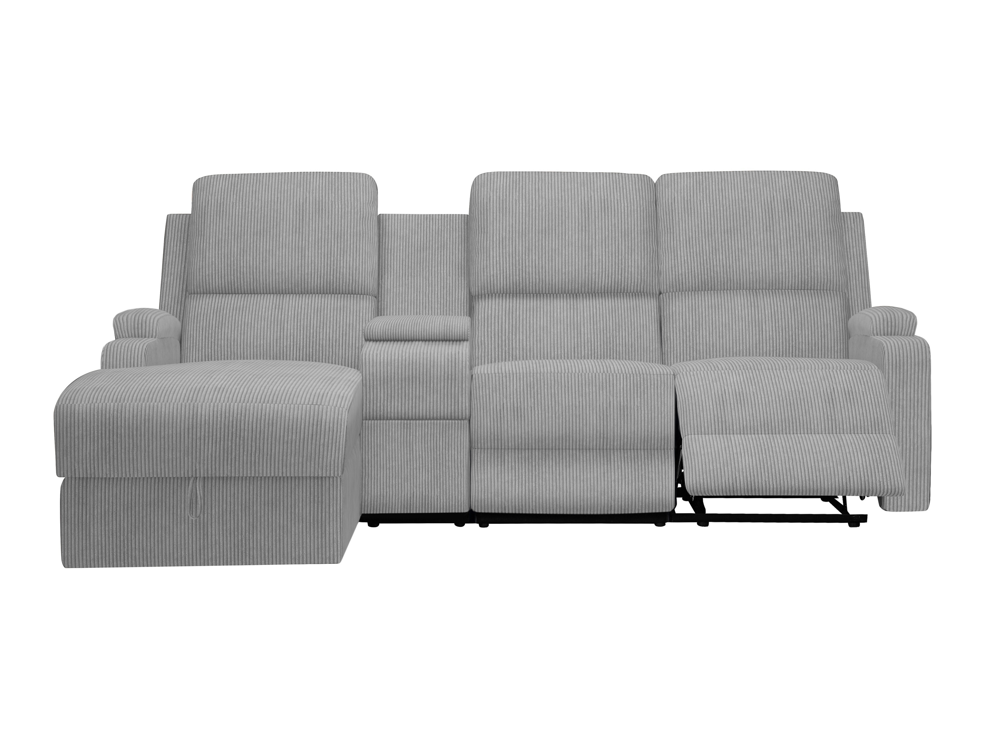 Stūra dīvāns reglaineris Denton 1568 (Pelēks)