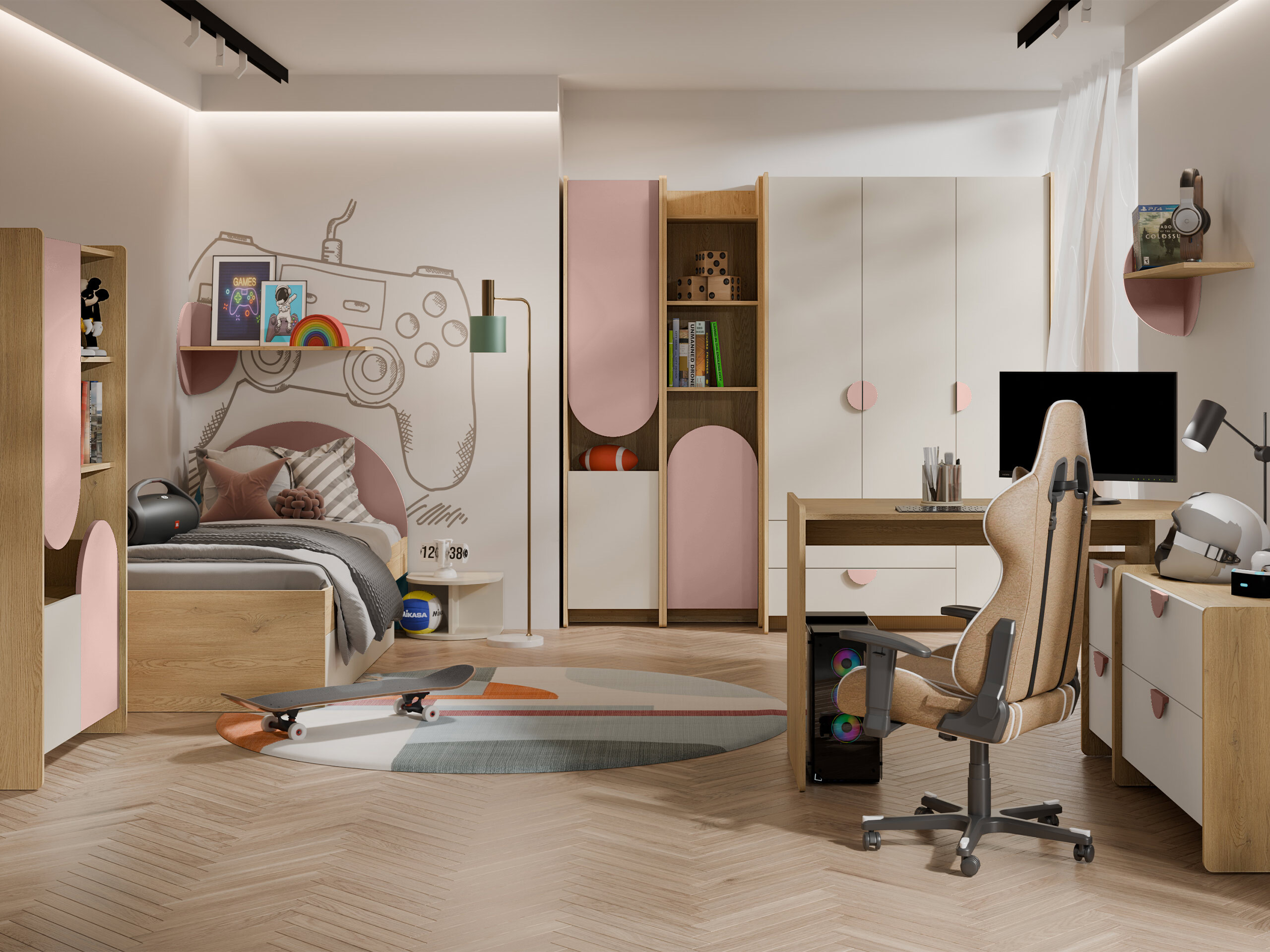 Plaukts Fivelbi 103 (Tumši rozā)