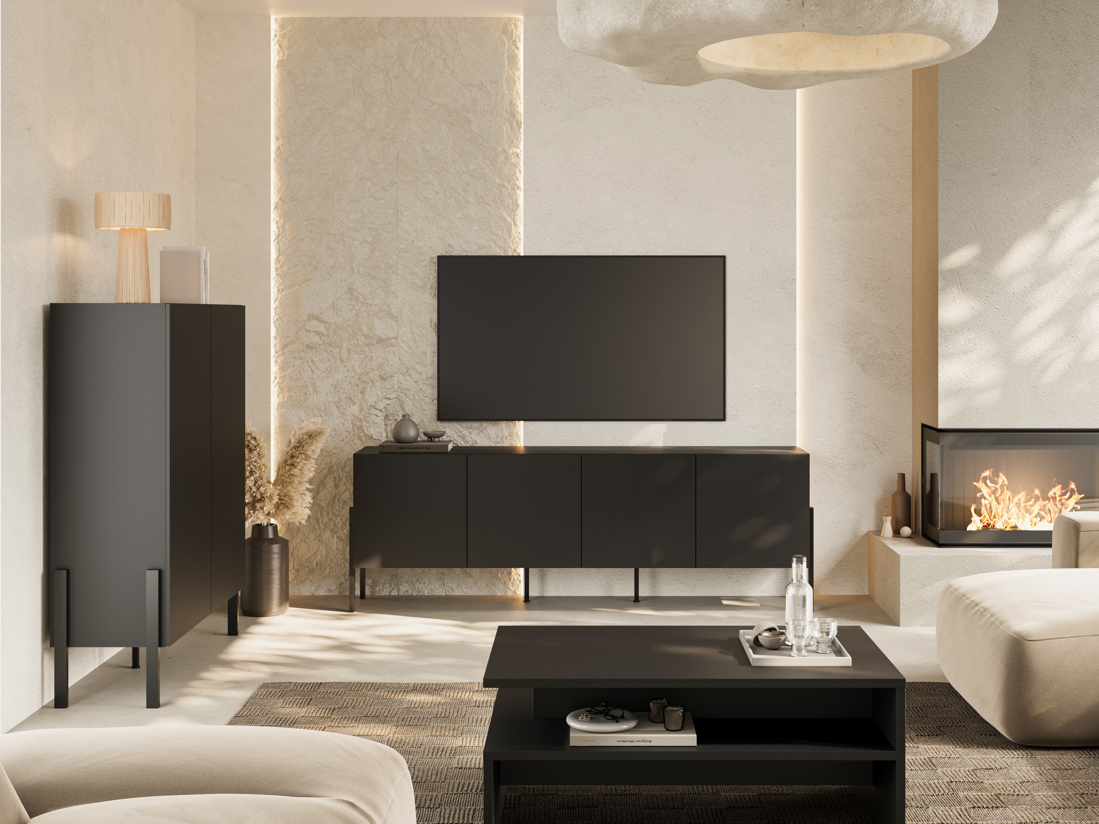 TV galds Etsore 100 (Melns)