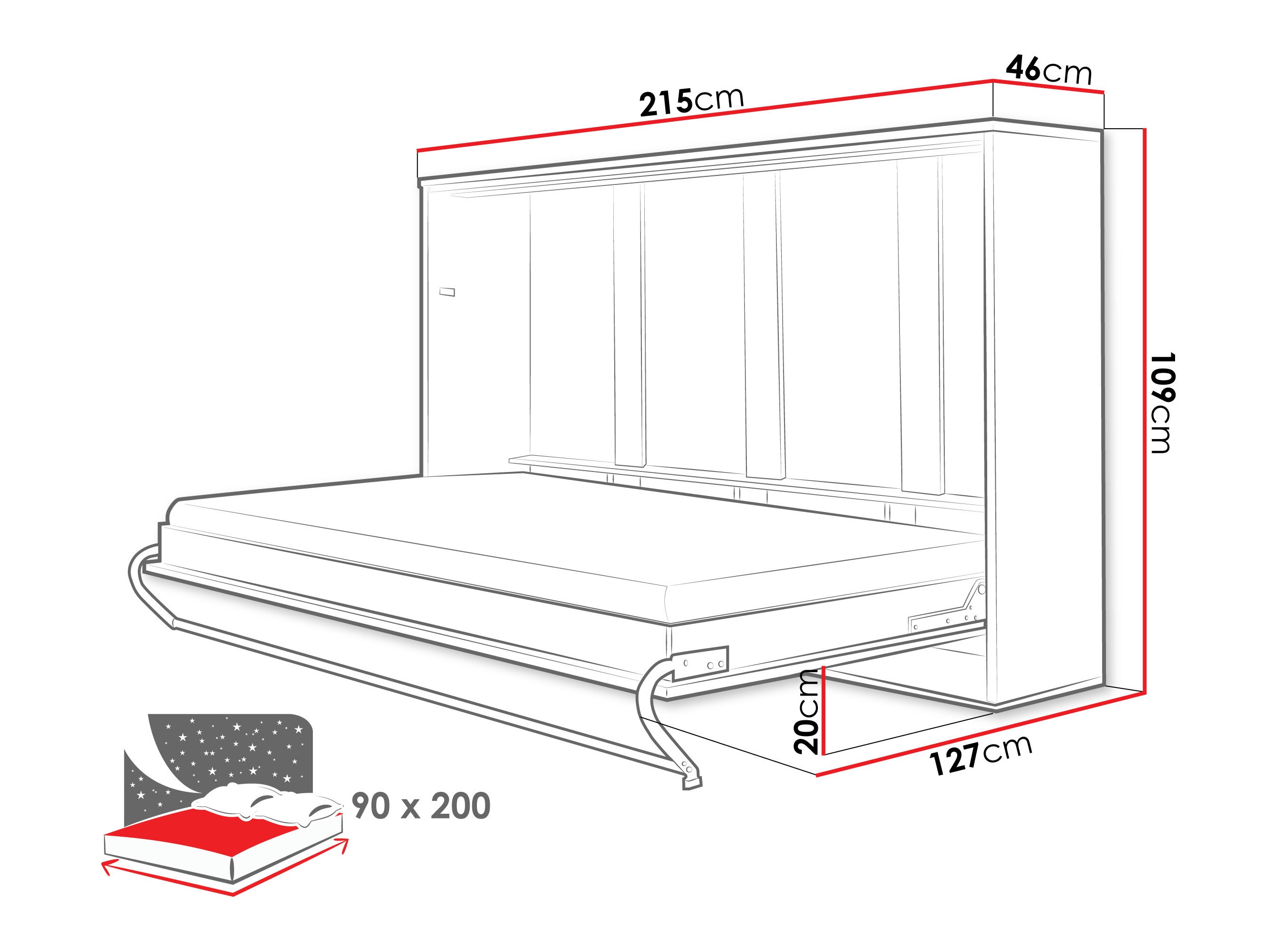 Sienas gulta Concept Pro Lenart IV (Balts)