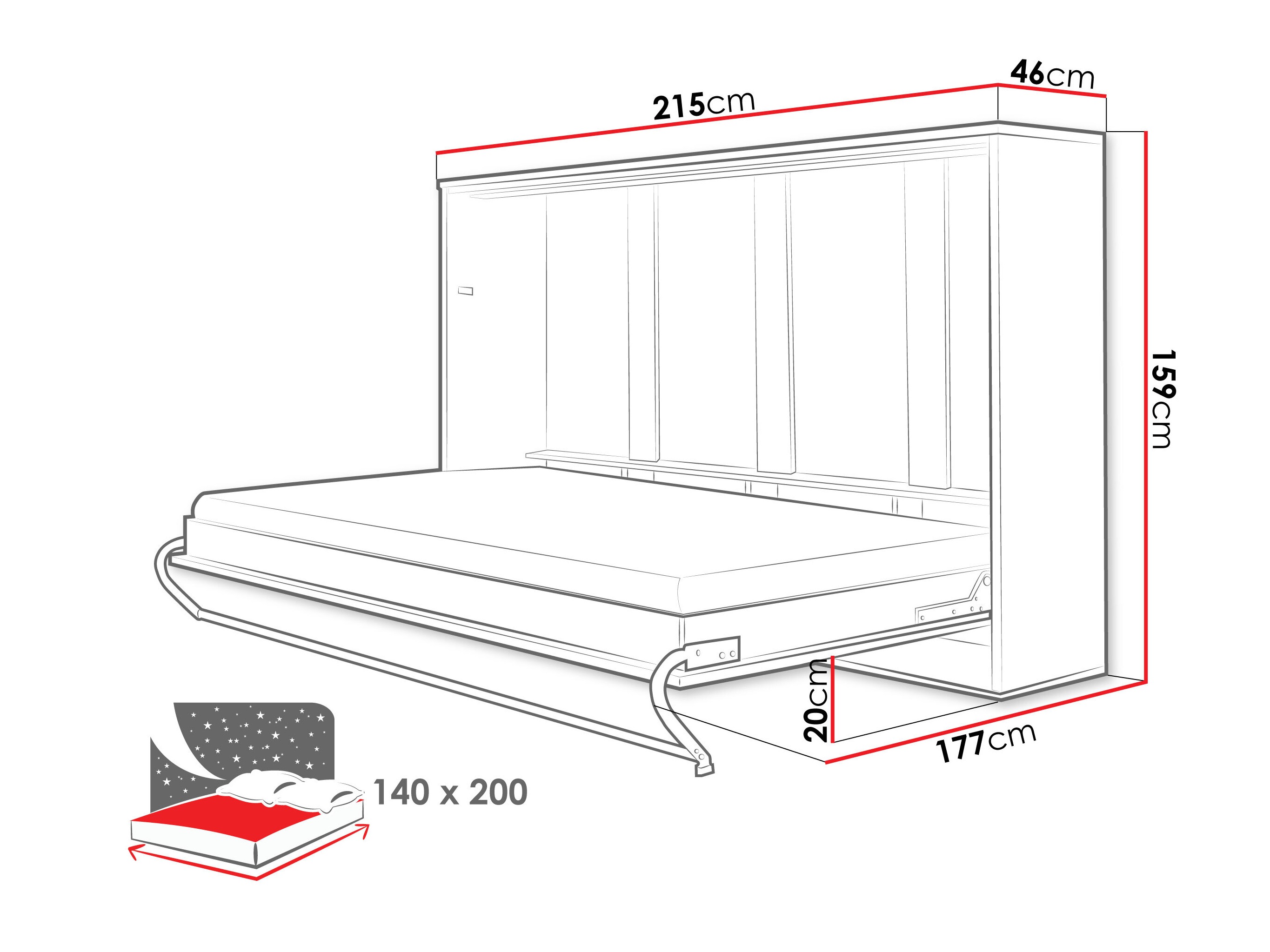 Sienas gulta Concept Pro Lenart IV (Balts)