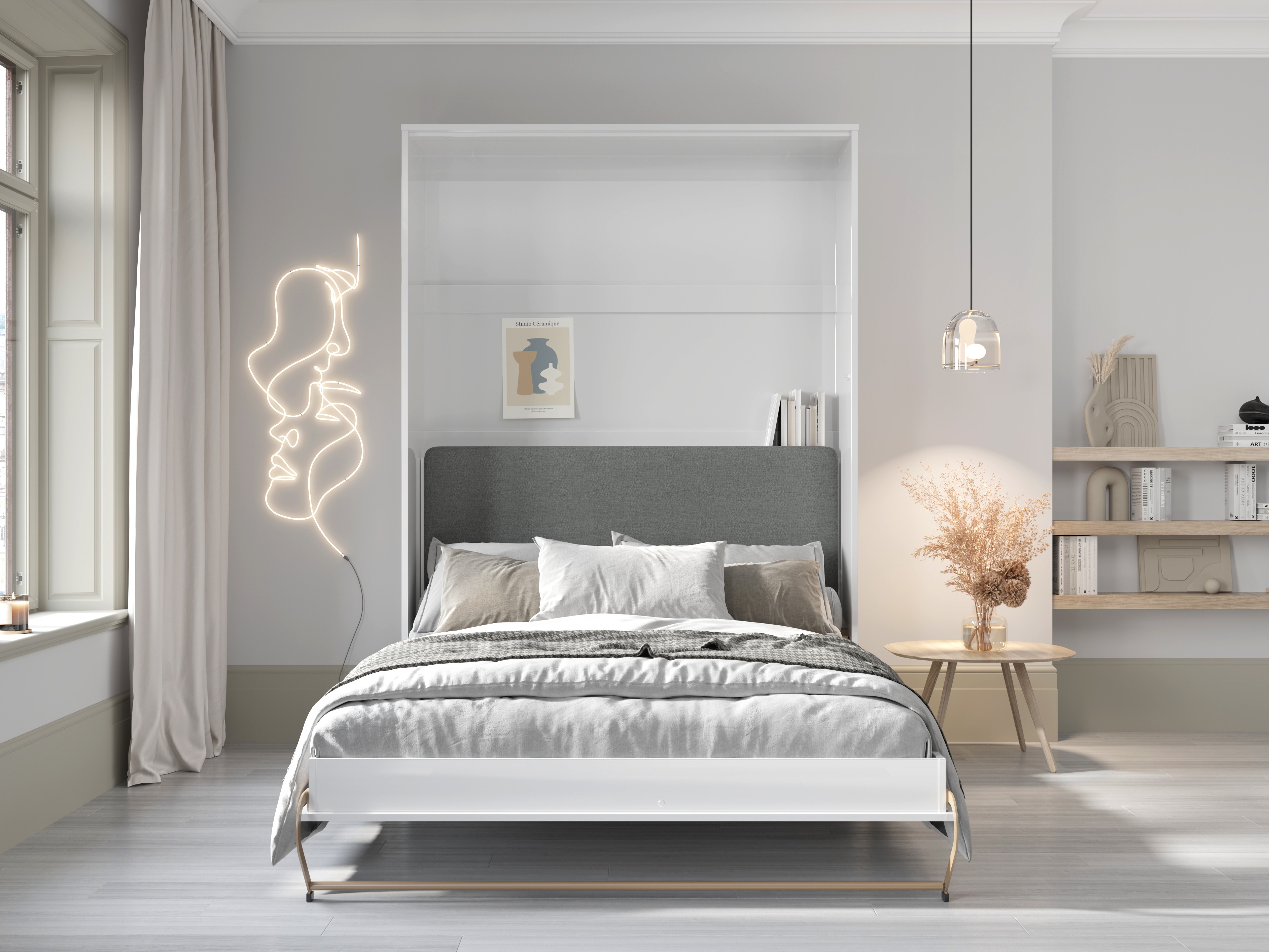 Sienas gulta Concept Pro Lenart VI (Balts + Grafīts)