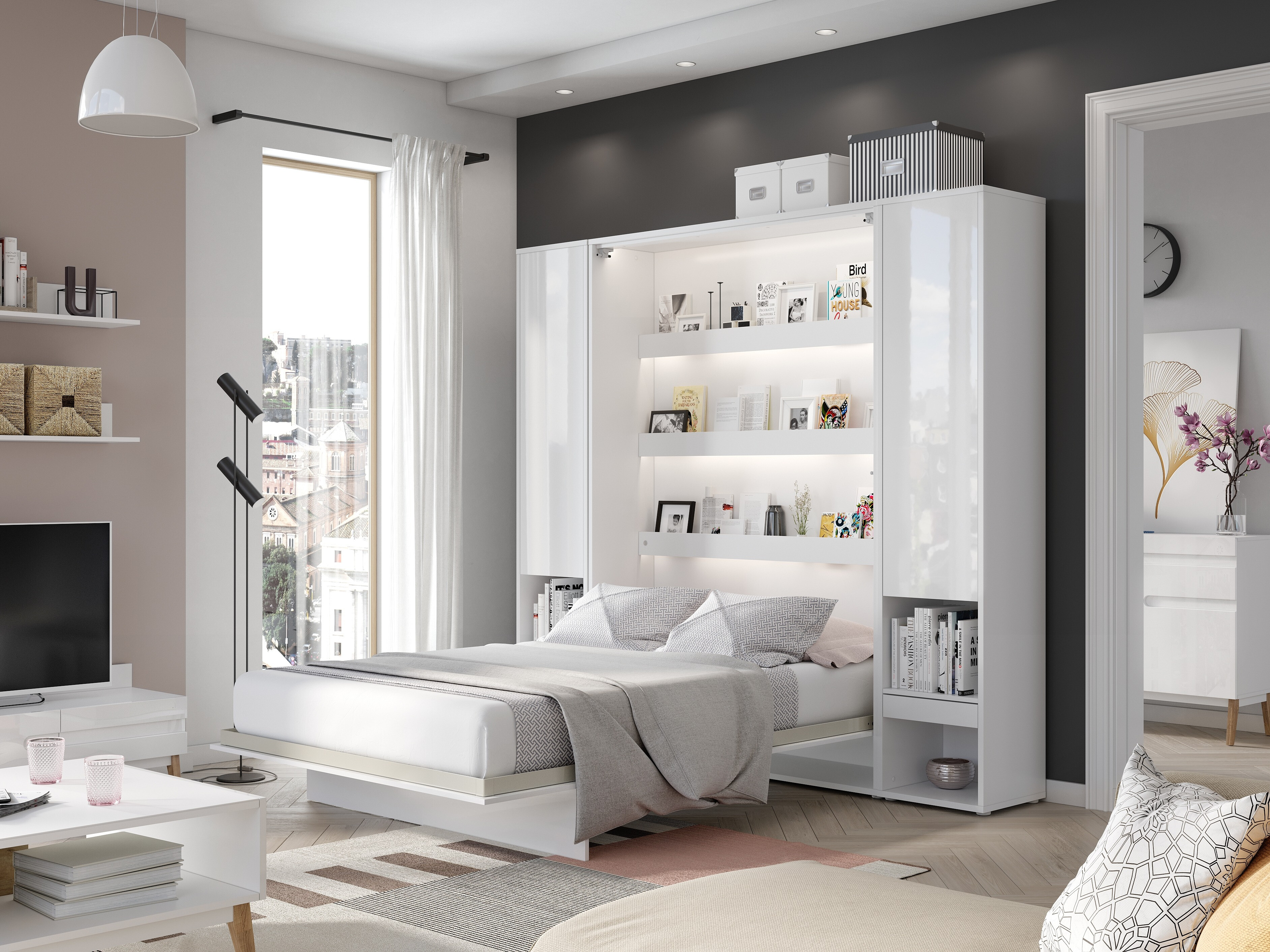 Sienas gulta Concept Lenart (Balts)