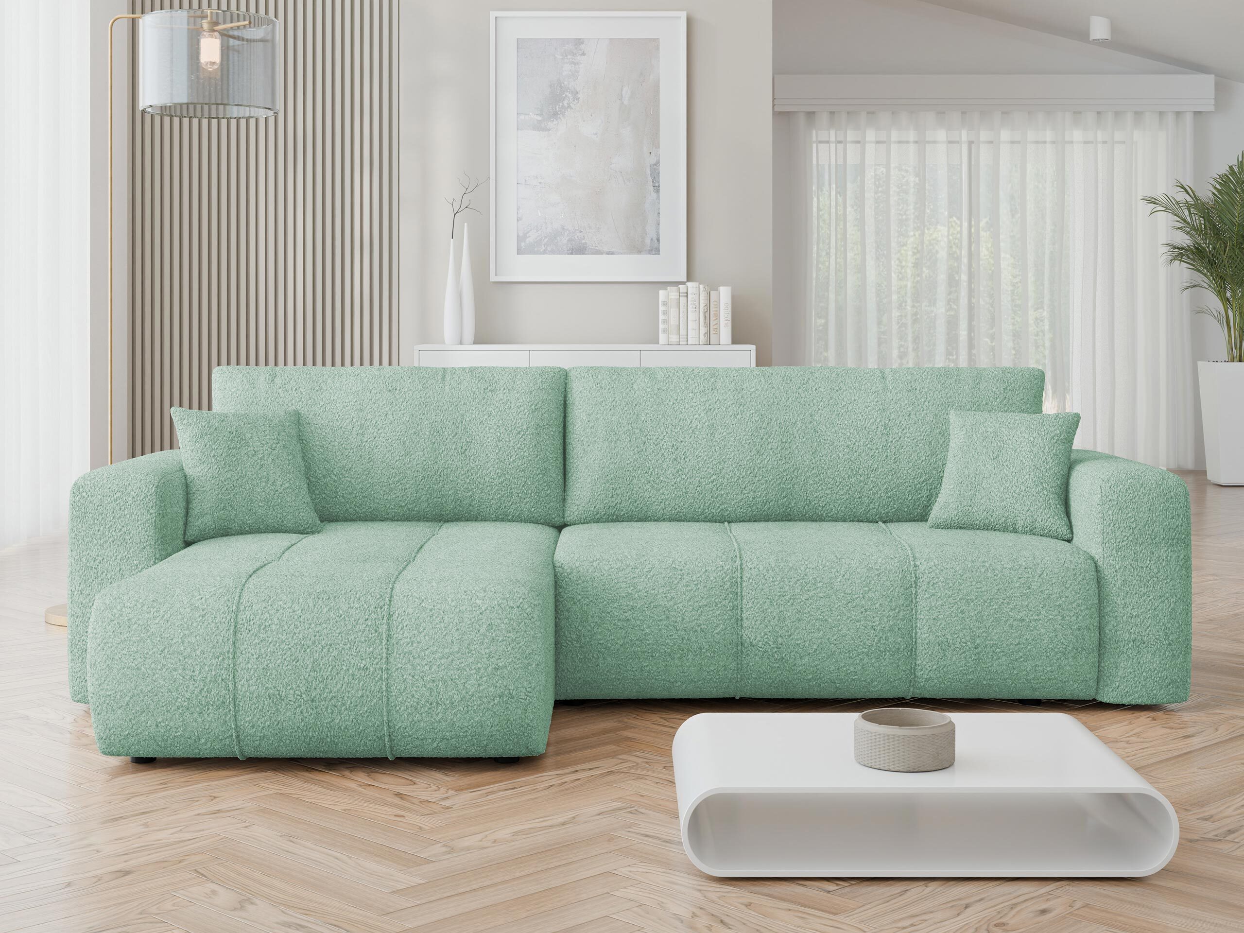 Stūra dīvāns Comfivo Laurus I (Coral 55)