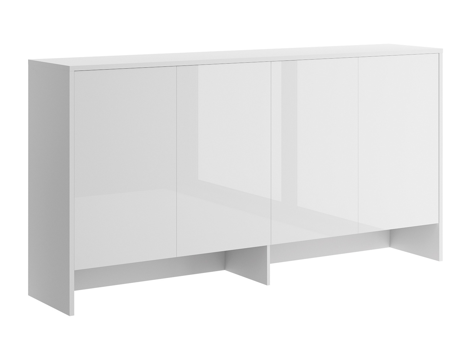 Skapis Concept Lenart V (Balts + Glancēts balts)