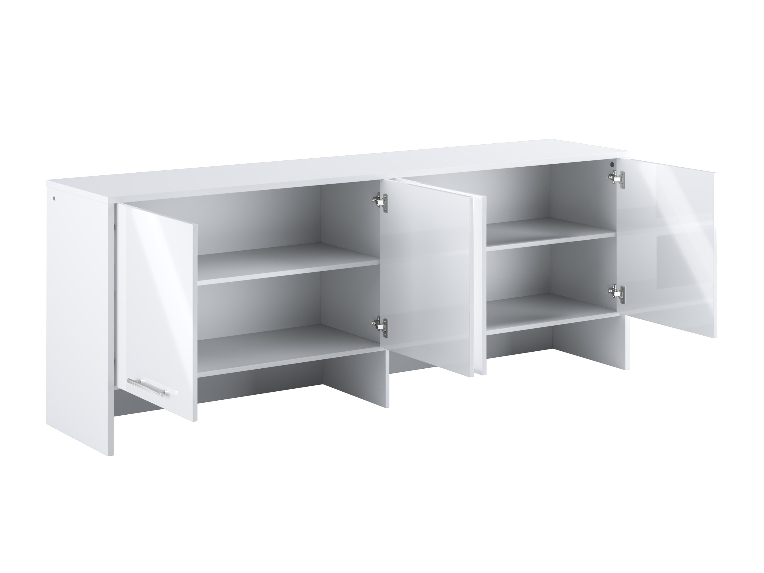 Skapis Concept Pro Lenart I (Balts + Glancēts balts)