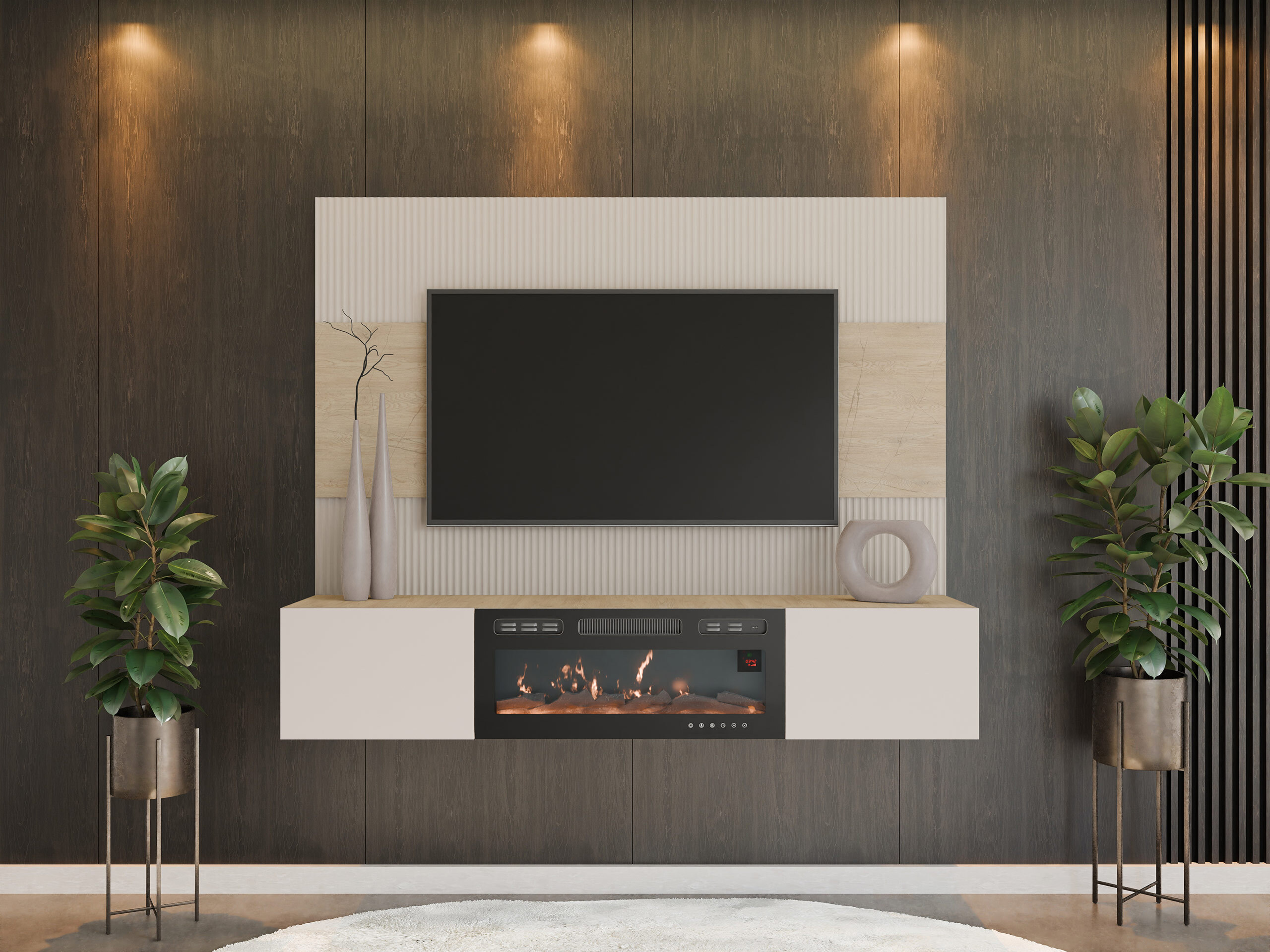 Viesistabas komplekts Comfivo Salix VII (Bēšs + Kremonas ozols)