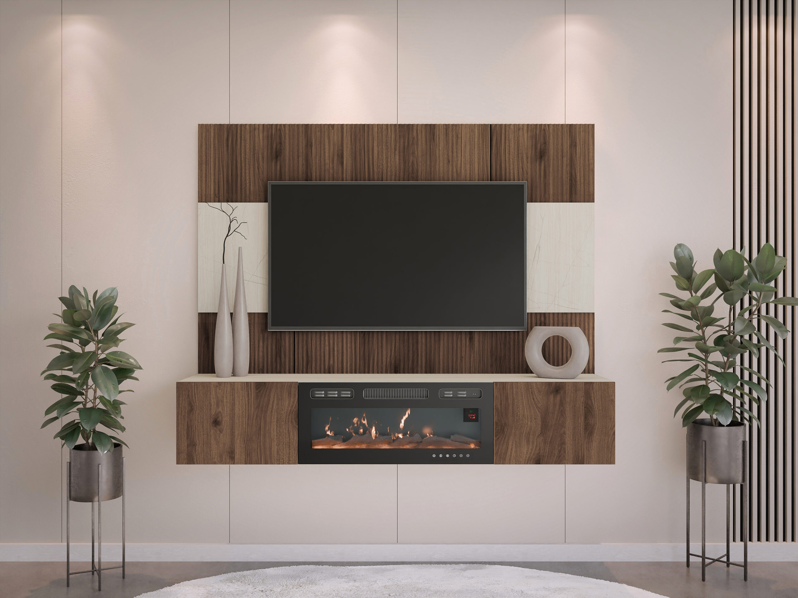 Viesistabas komplekts Comfivo Salix VII (Riekstkoks + Gaišs Travertine)
