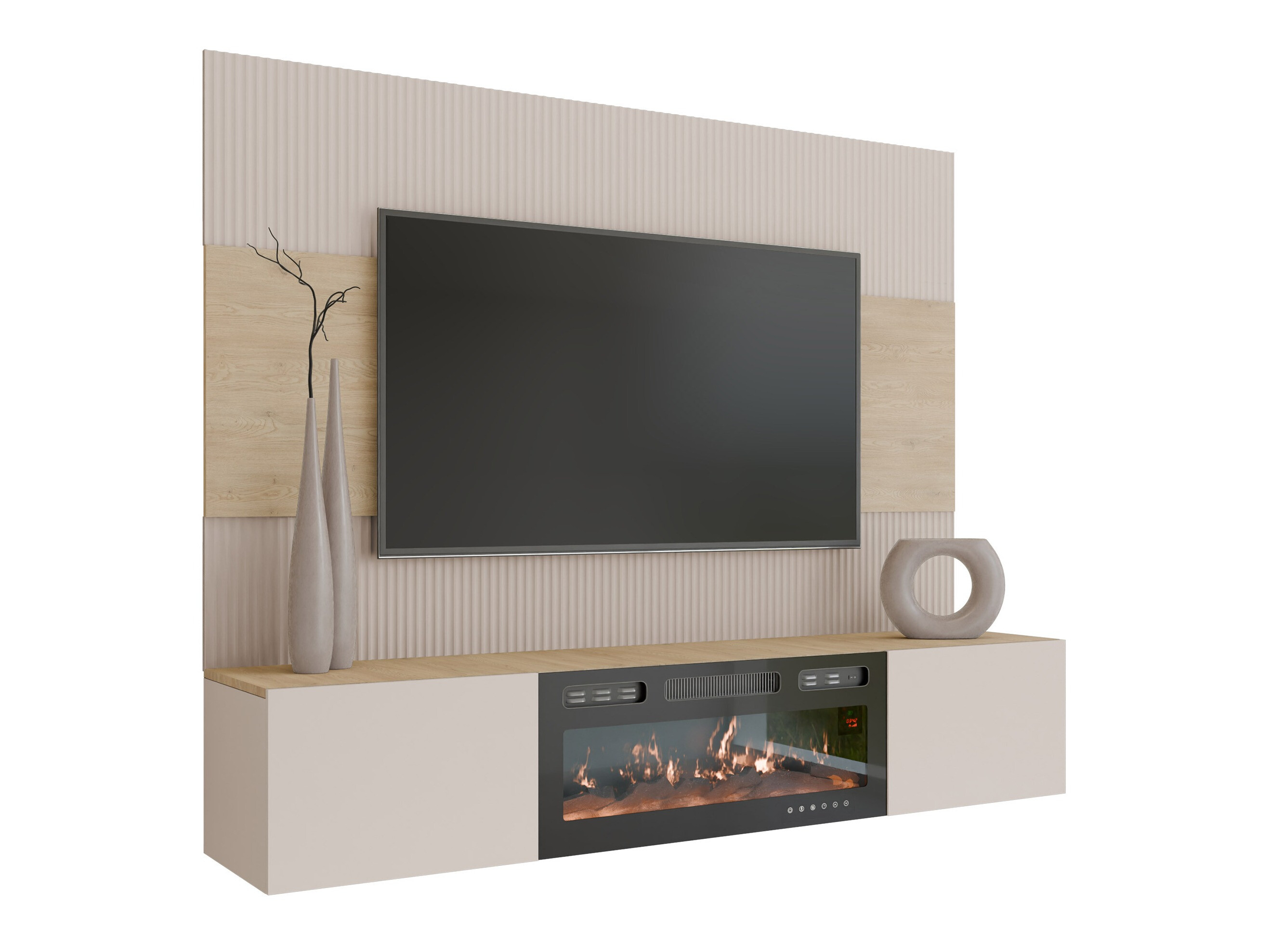 Viesistabas komplekts Comfivo Salix VII (Bēšs + Kremonas ozols)
