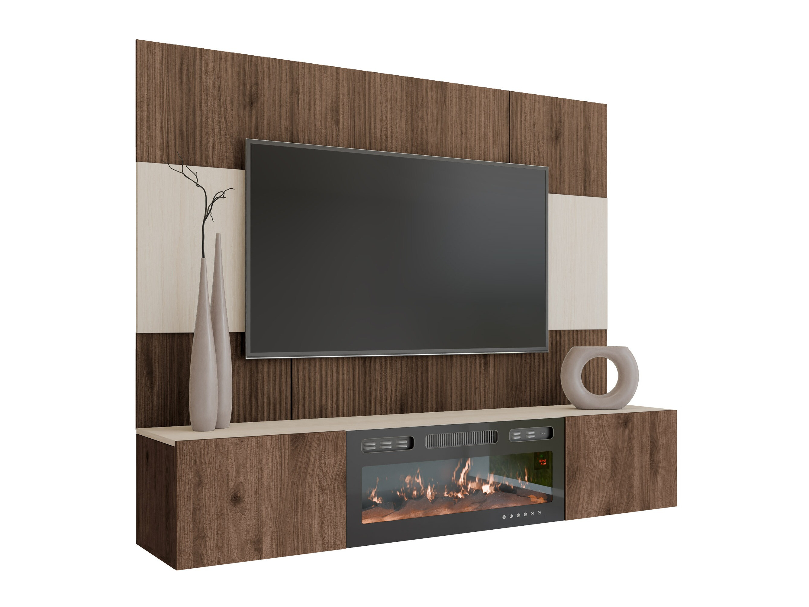 Viesistabas komplekts Comfivo Salix VII (Riekstkoks + Gaišs Travertine)