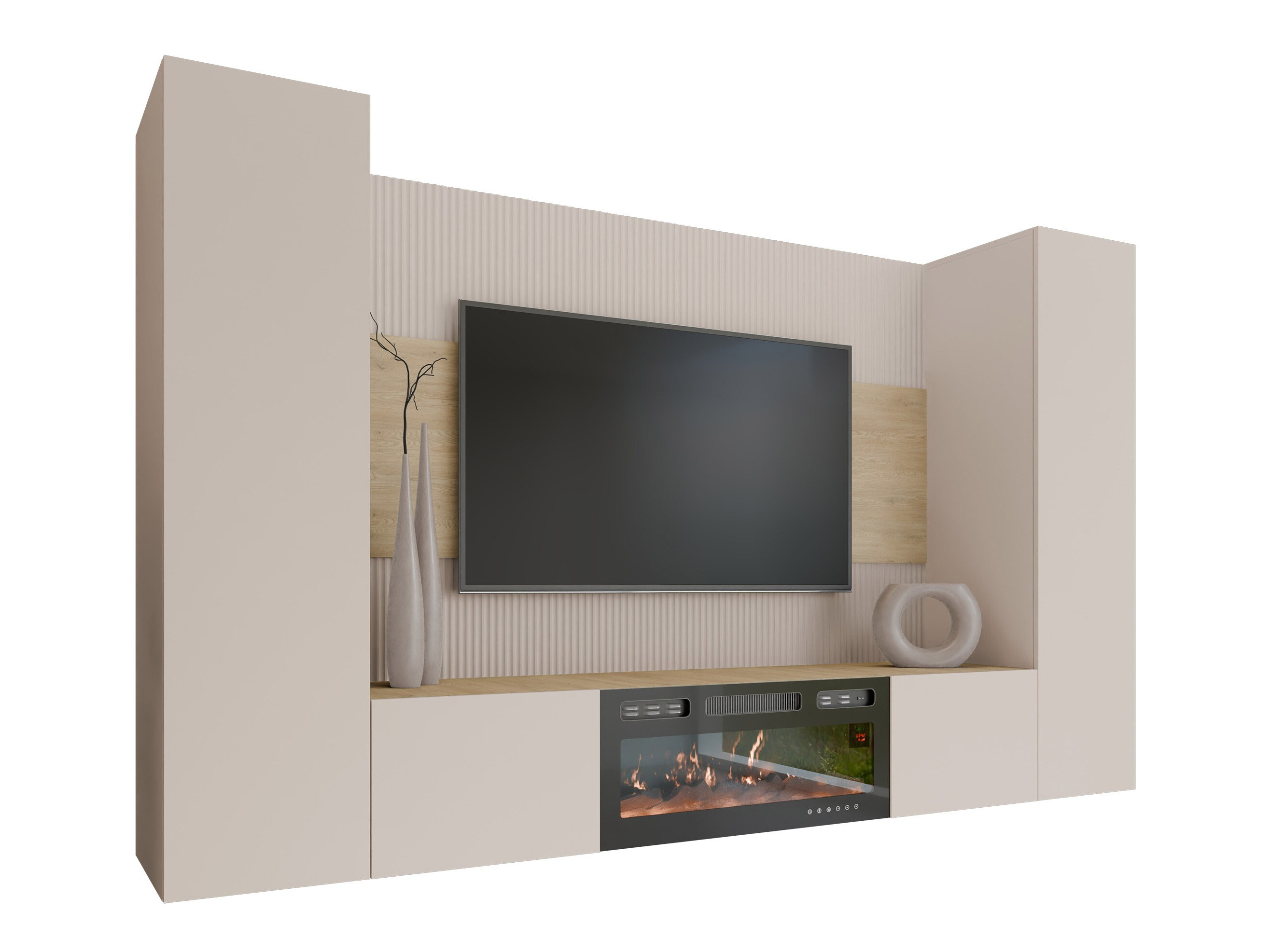 Viesistabas komplekts Comfivo Salix VIII (Bēšs + Kremonas ozols)