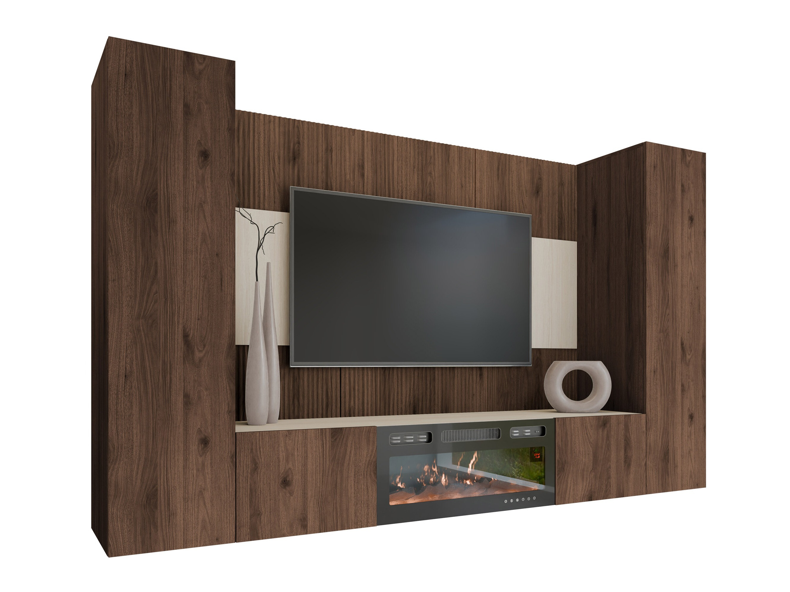 Viesistabas komplekts Comfivo Salix VIII (Riekstkoks + Gaišs Travertine)
