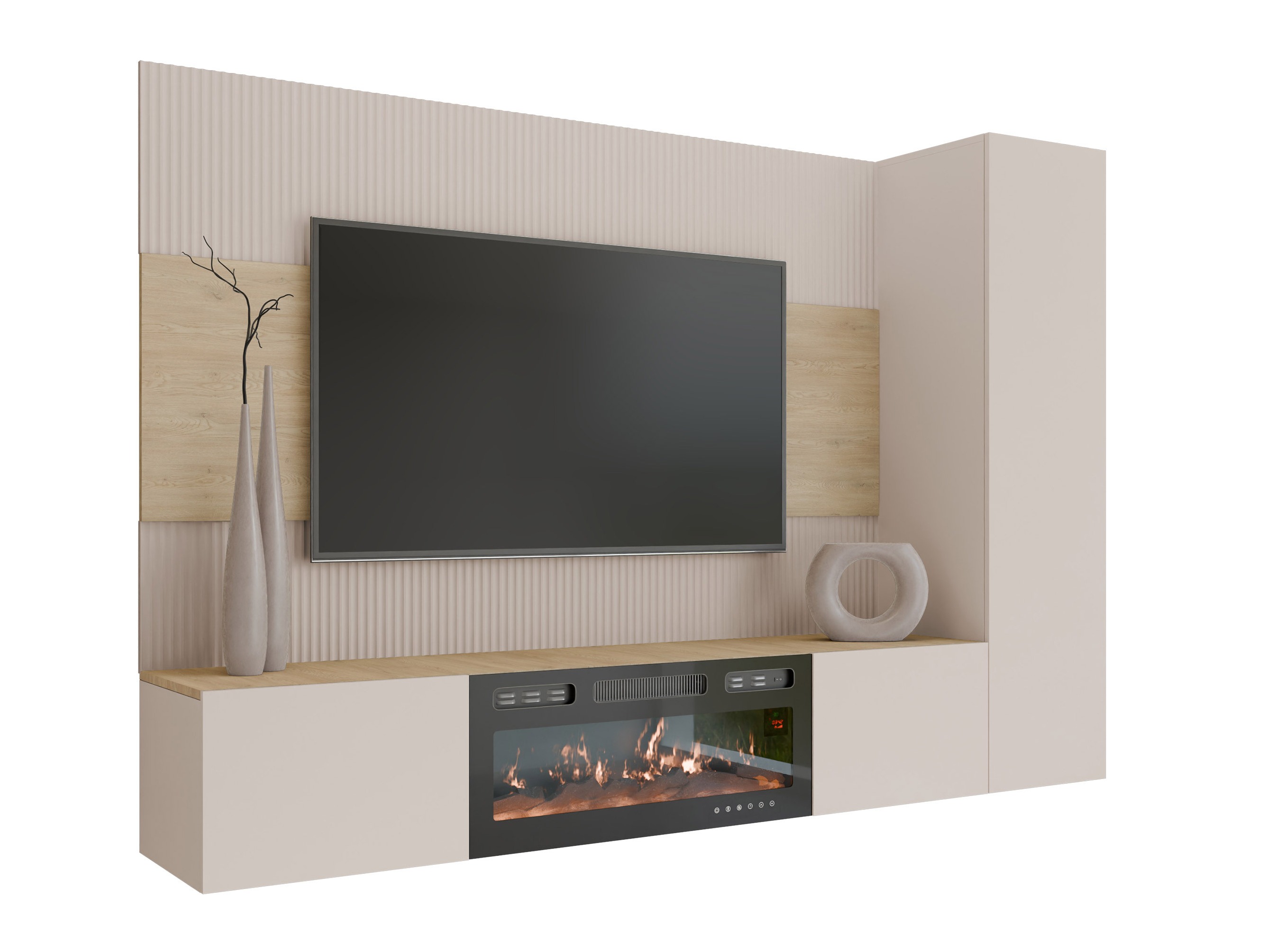 Viesistabas komplekts Comfivo Salix IX (Bēšs + Kremonas ozols)