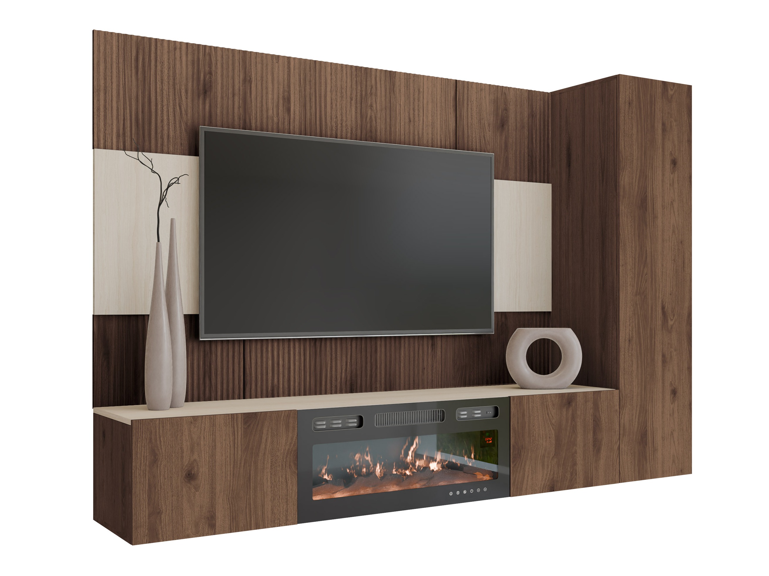 Viesistabas komplekts Comfivo Salix IX (Riekstkoks + Gaišs Travertine)