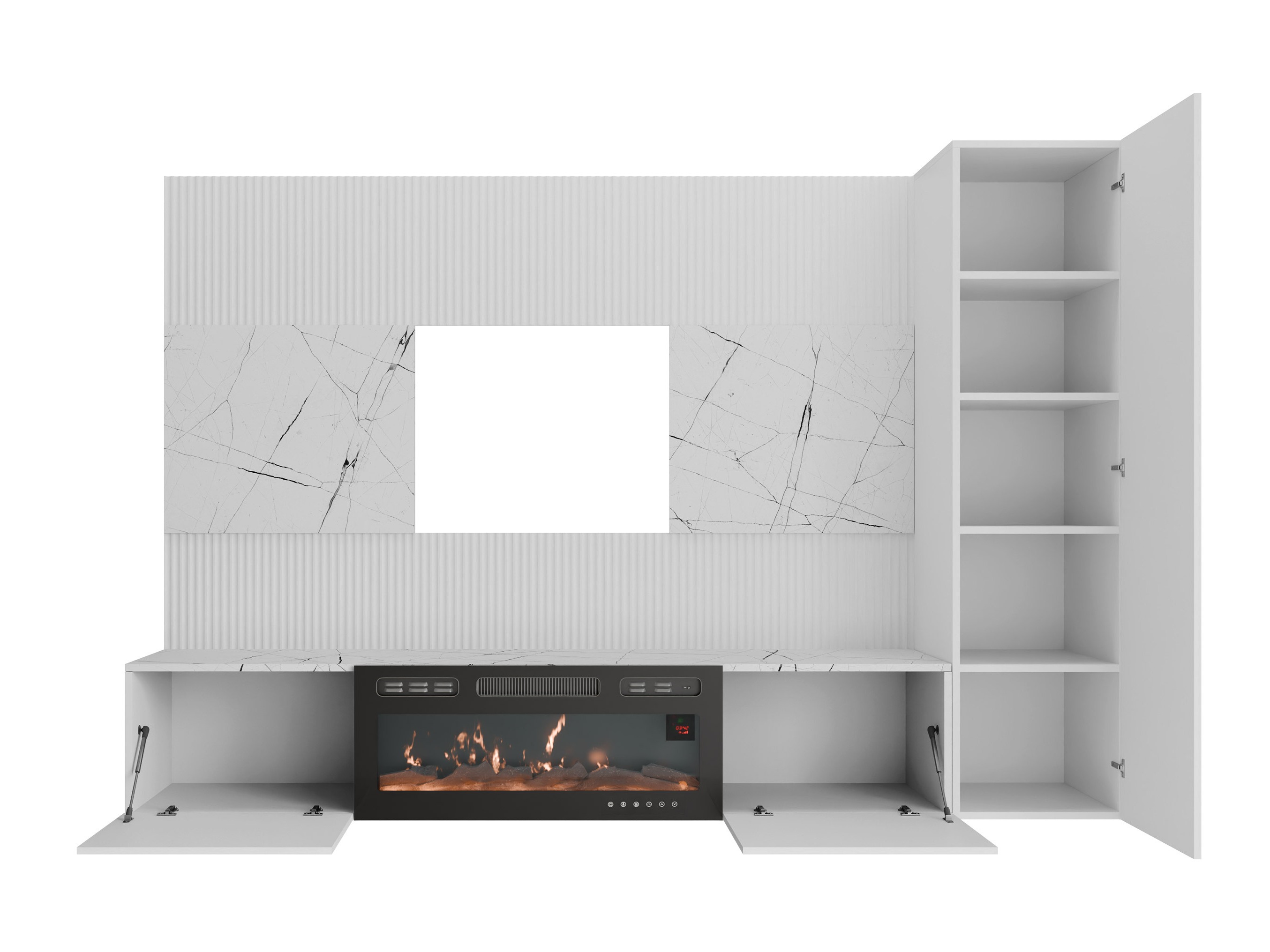 Viesistabas komplekts Comfivo Salix IX (Riekstkoks + Gaišs Travertine)