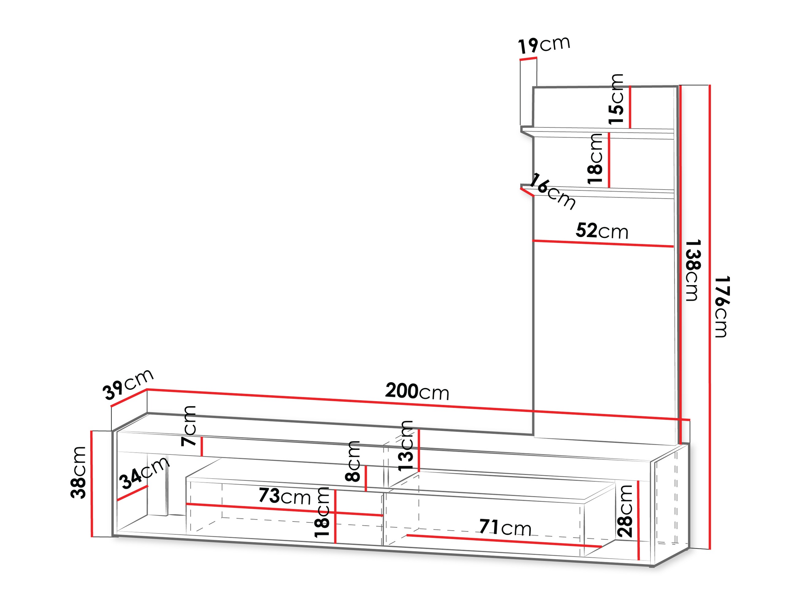 TV galds Tenfioa 107 (Jā)