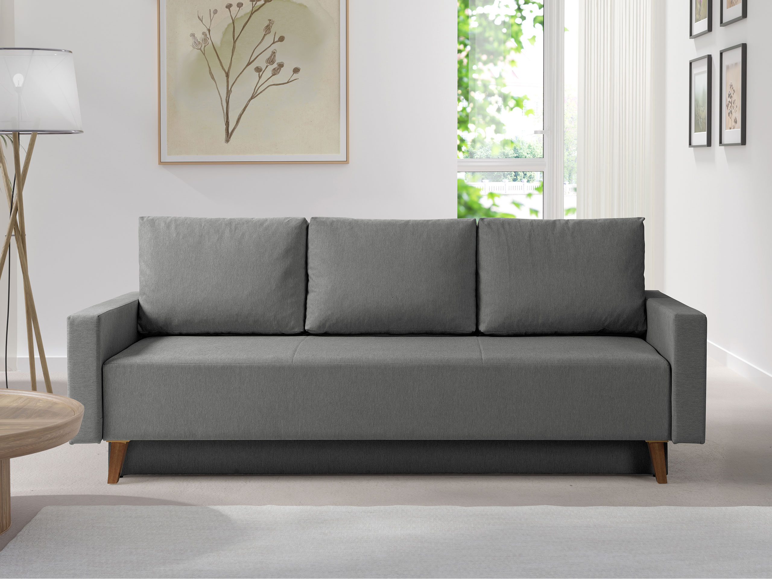 Dīvāns gulta Delbene 129 (Verita 88 + Tumšs sanremo ozols)