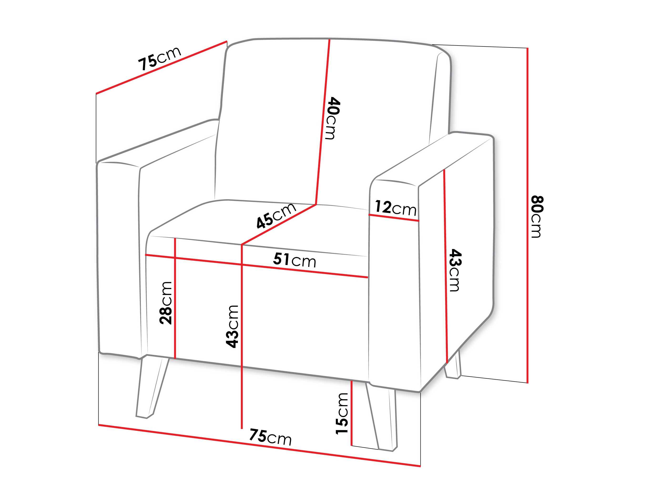 Atpūtas krēsls Delbene 131 (Verita 53 + Tumšs sanremo ozols)