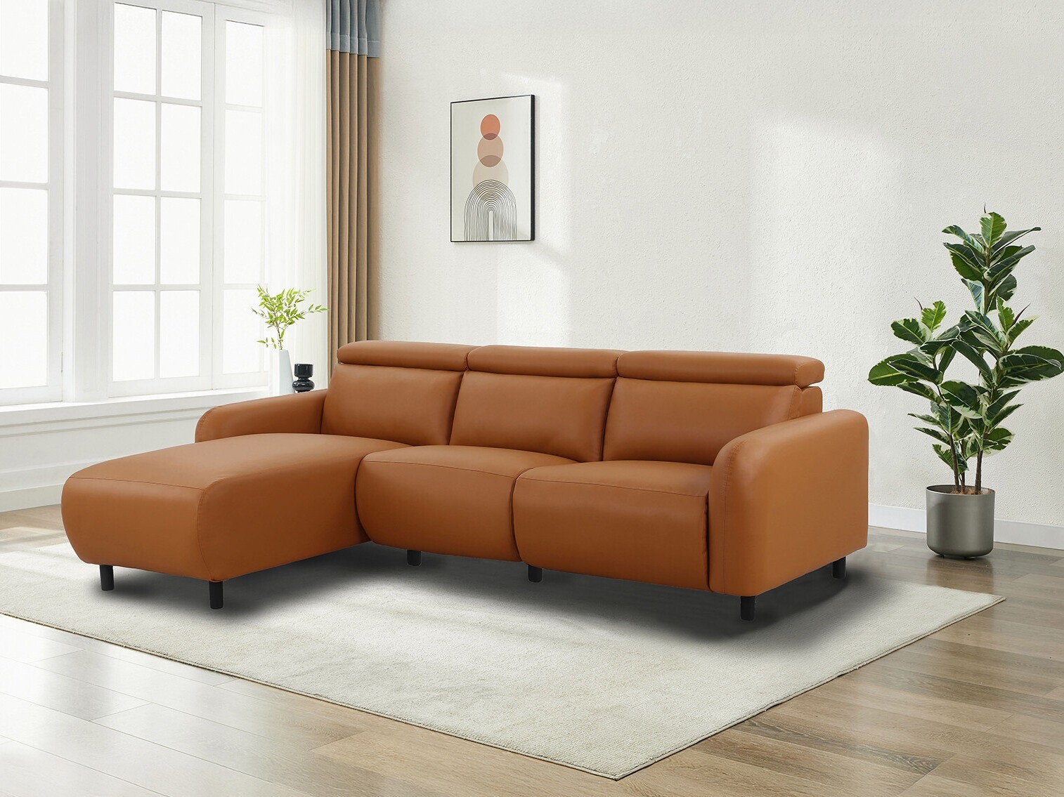 Stūra dīvāns reglaineris Revbena 100 (Oranžs)