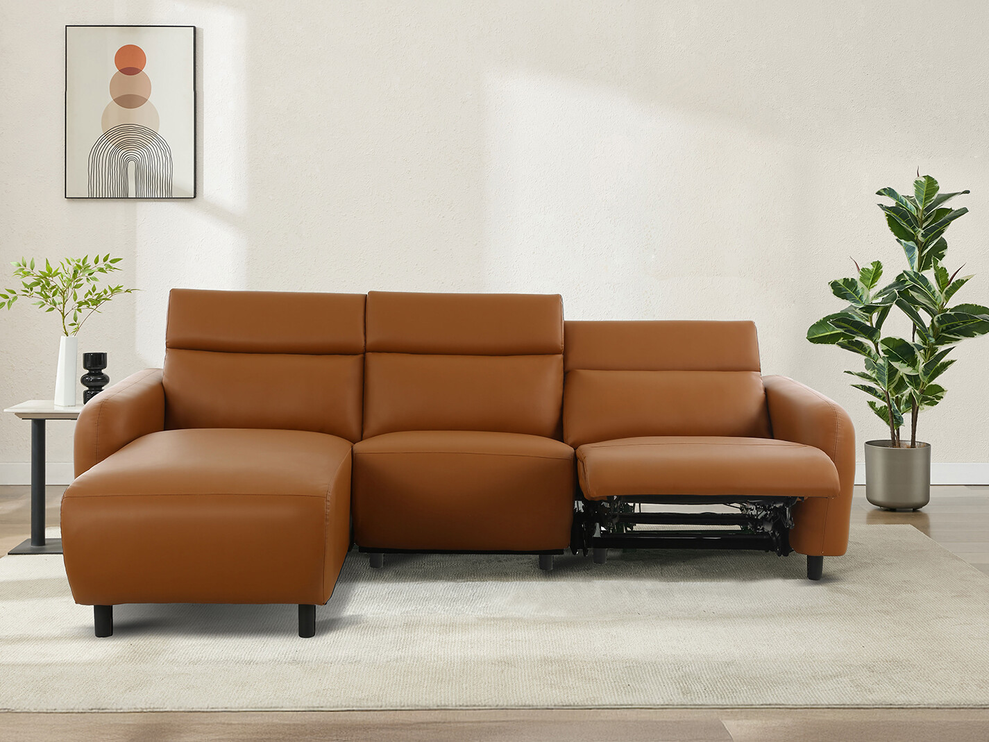Stūra dīvāns reglaineris Revbena 100 (Oranžs)
